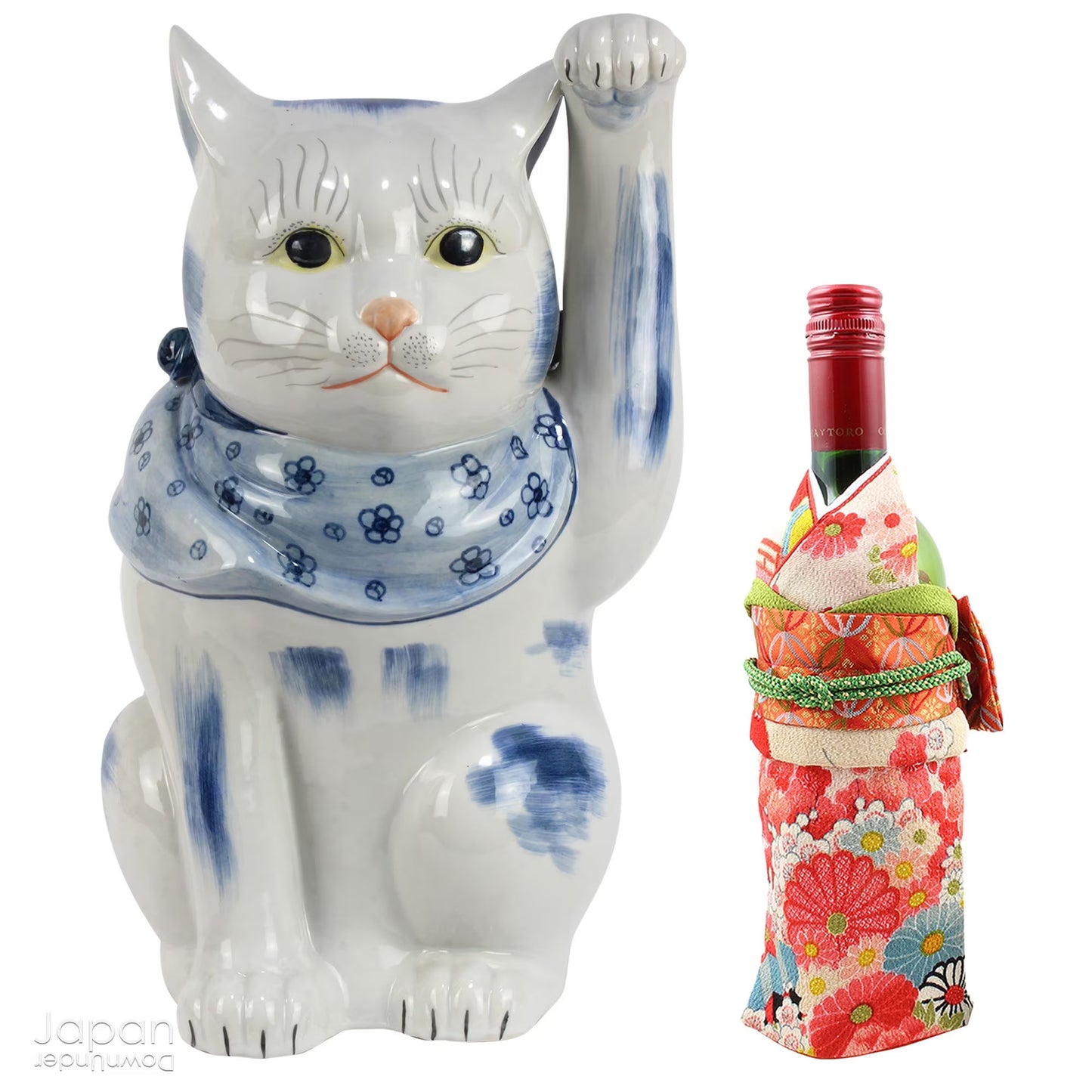 Bring an aura of good fortune and opulence into your space with this stunning large and heavy black Kutani pottery maneki neko cat. This beautiful piece beckons in good luck and wealth, exuding a sense of simple elegance that is truly striking. A must-have for those seeking to add a touch of charm and prosperity to their decor.