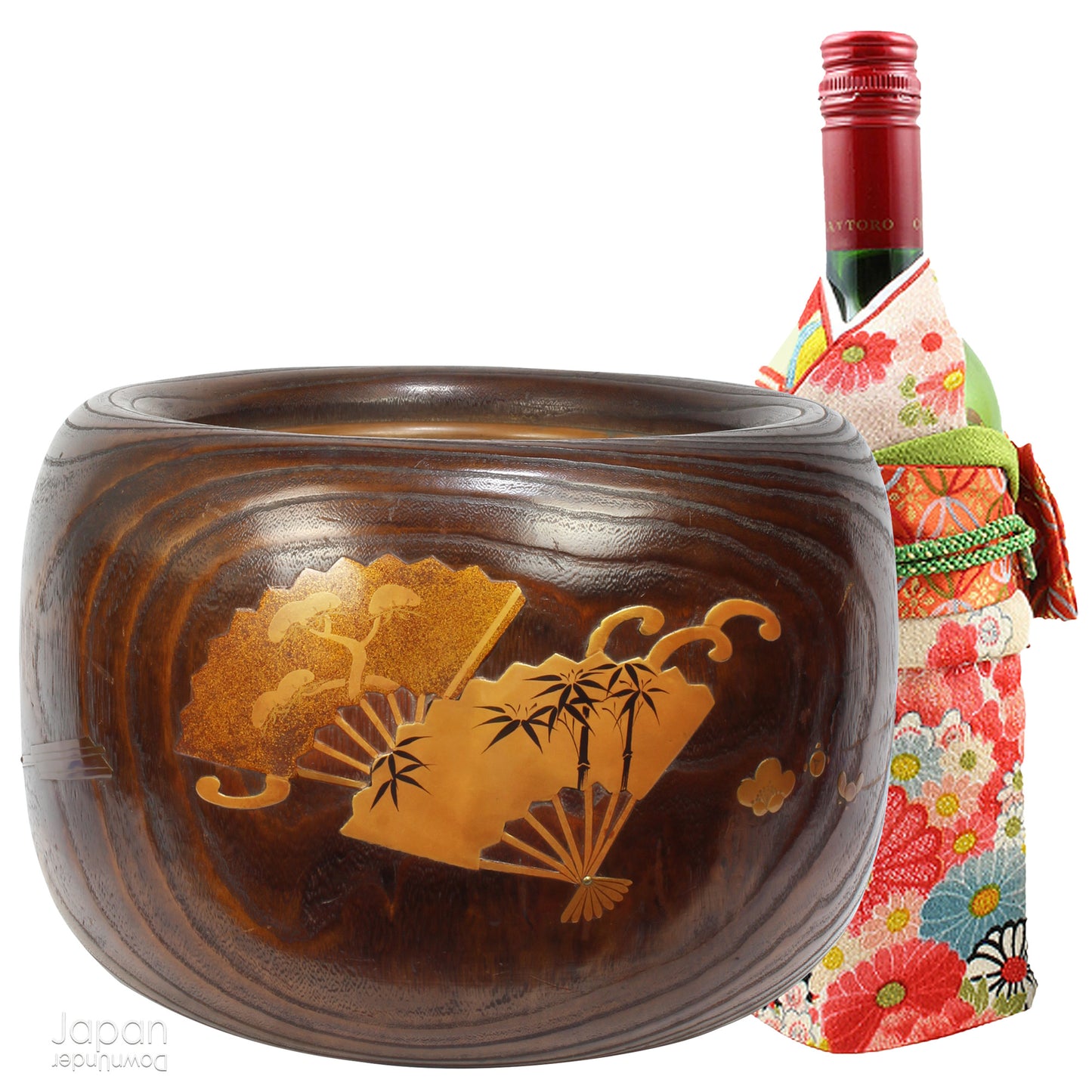 Infuse your home with the charm of Japanese tradition with this stunning antique hibachi heating pot. Adorned with intricate gold makie lacquer fans, this lovely piece seamlessly blends artistry and functionality, making it perfect as a decorative object, vase, or planter. A rare and beautiful find for those who appreciate vintage decor with a touch of elegance and history.