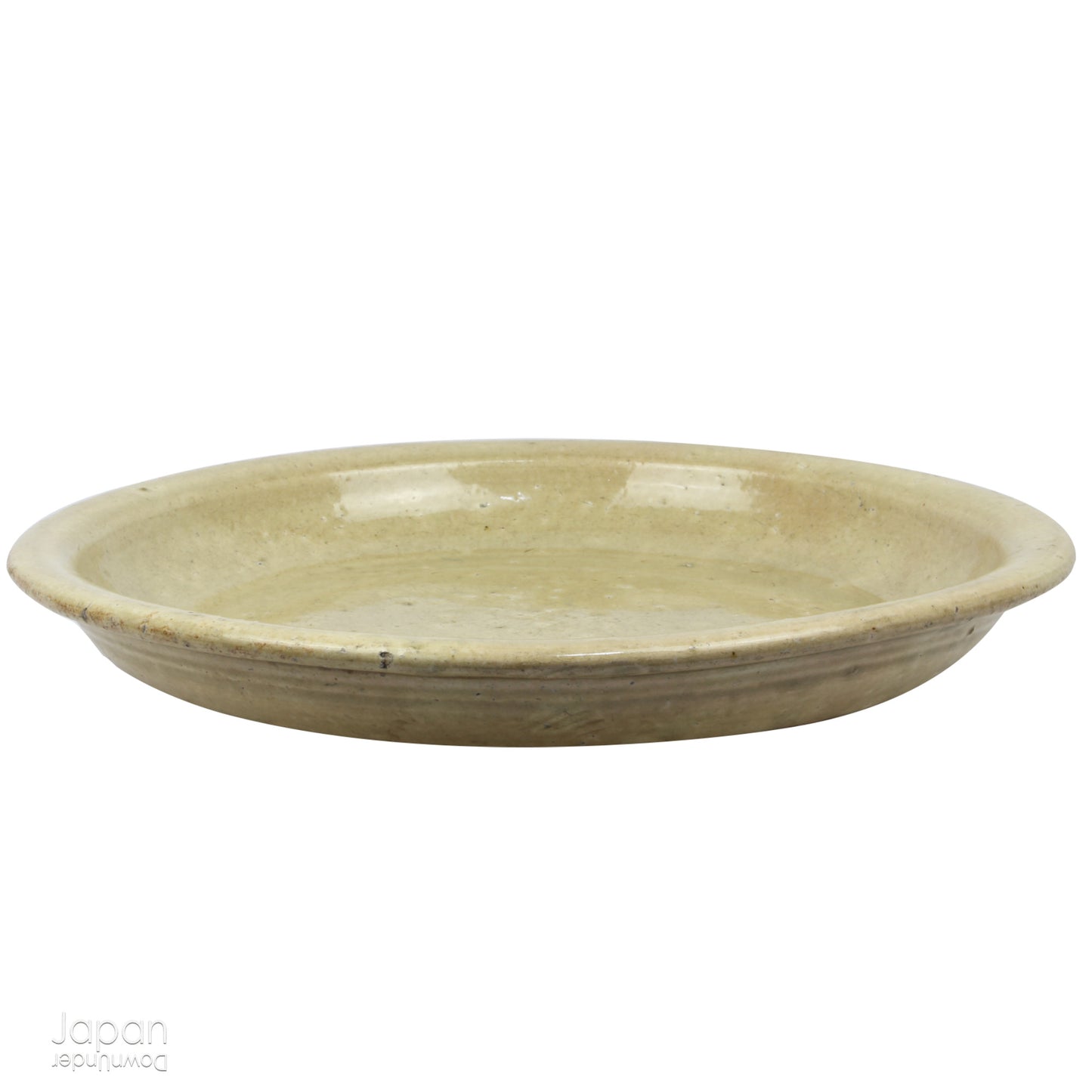 Step into a world of history and artistry with this stunning antique folk art large stoneware serving plate. A true vintage treasure, this piece offers a rare glimpse into the artistry of the Edo and Meiji eras, capturing the essence of a bygone time.