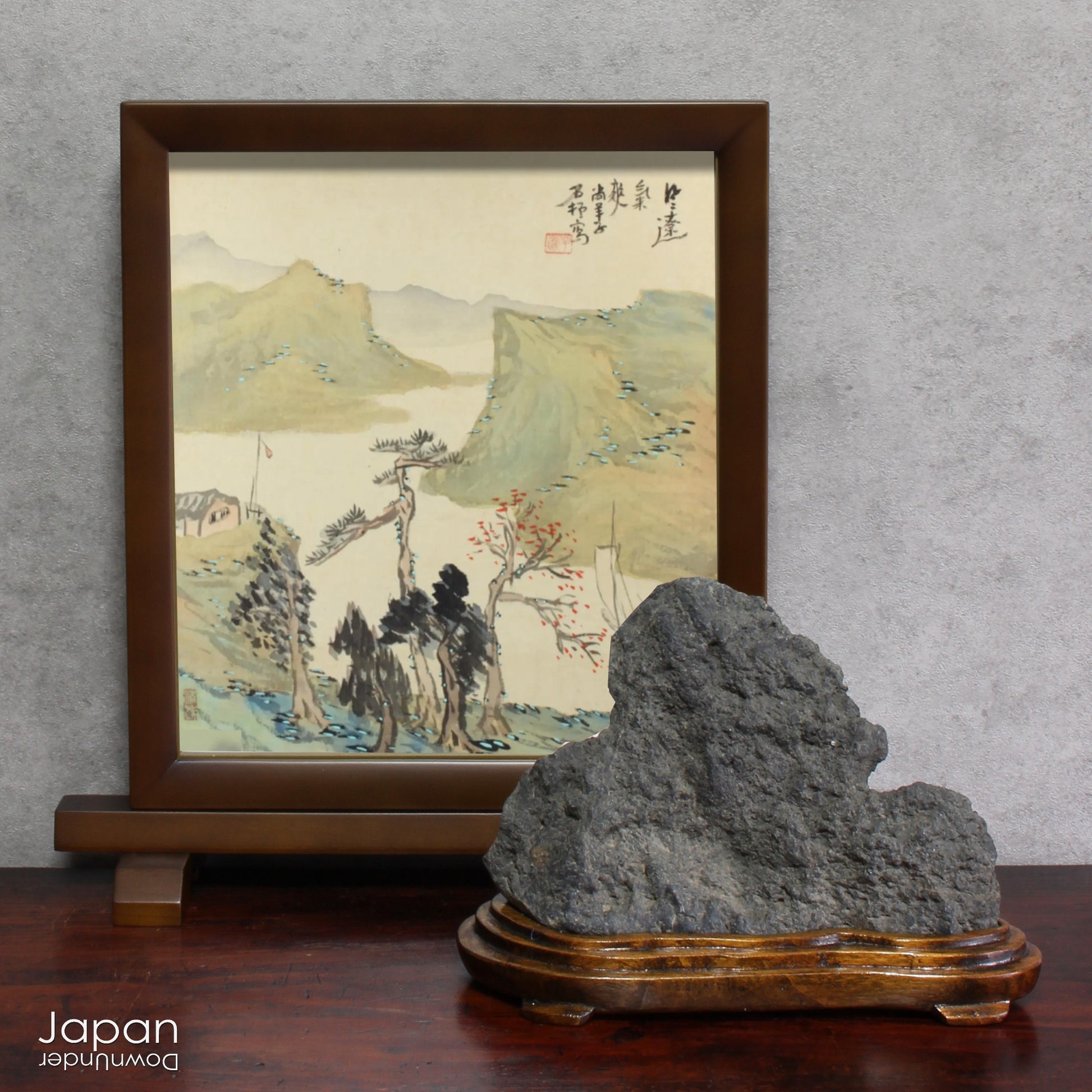 Transform your interior with the quiet presence and timeless allure of this vintage Japanese suiseki - an artful stone shaped by nature and steeped in tradition. Perched on a finely hand-carved wooden daiza (base), it radiates harmony, balance, and contemplative elegance - an ideal focal point for a serene, introspective space.