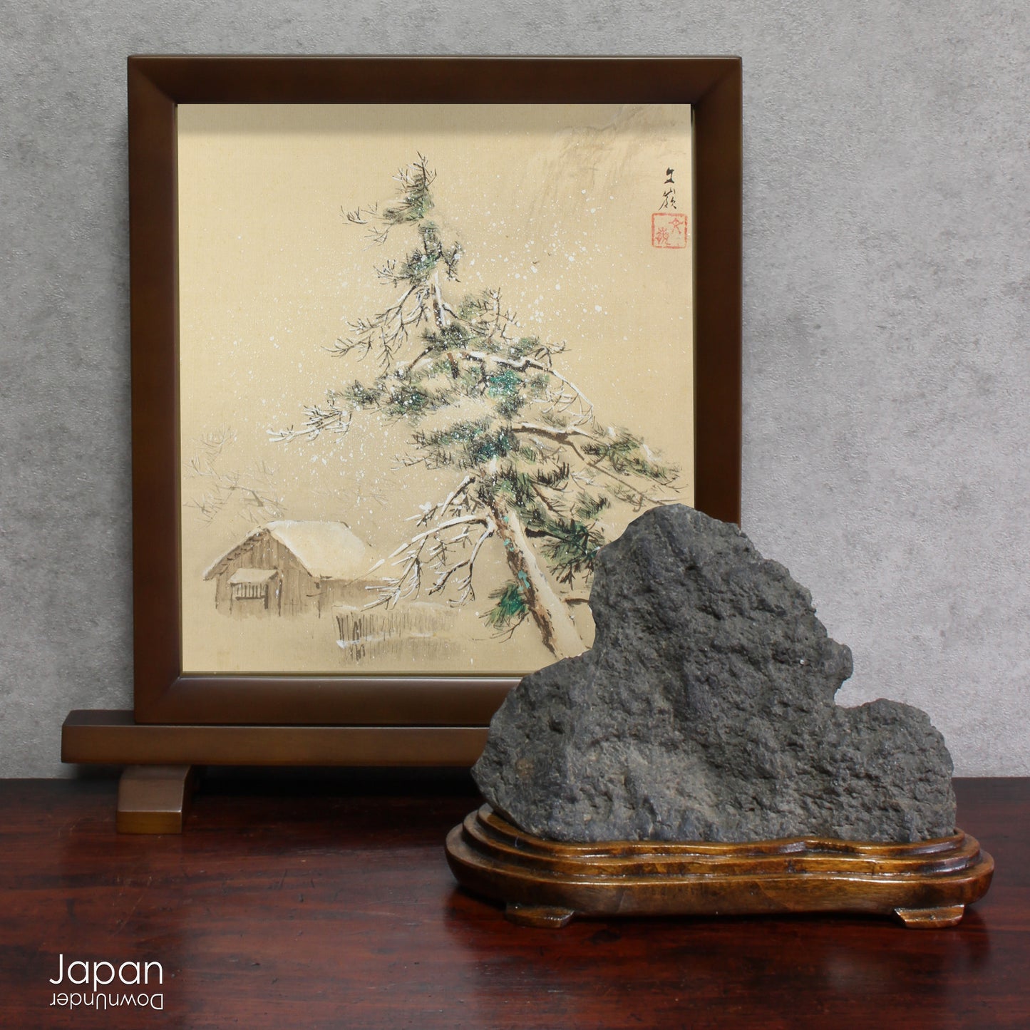 Add a touch of elegance to your space with this one-of-a-kind antique hand painted silk shikishi art board. Originally designed for display at the Japanese tea ceremony, this wonderful piece of art is filled with traditional charm.