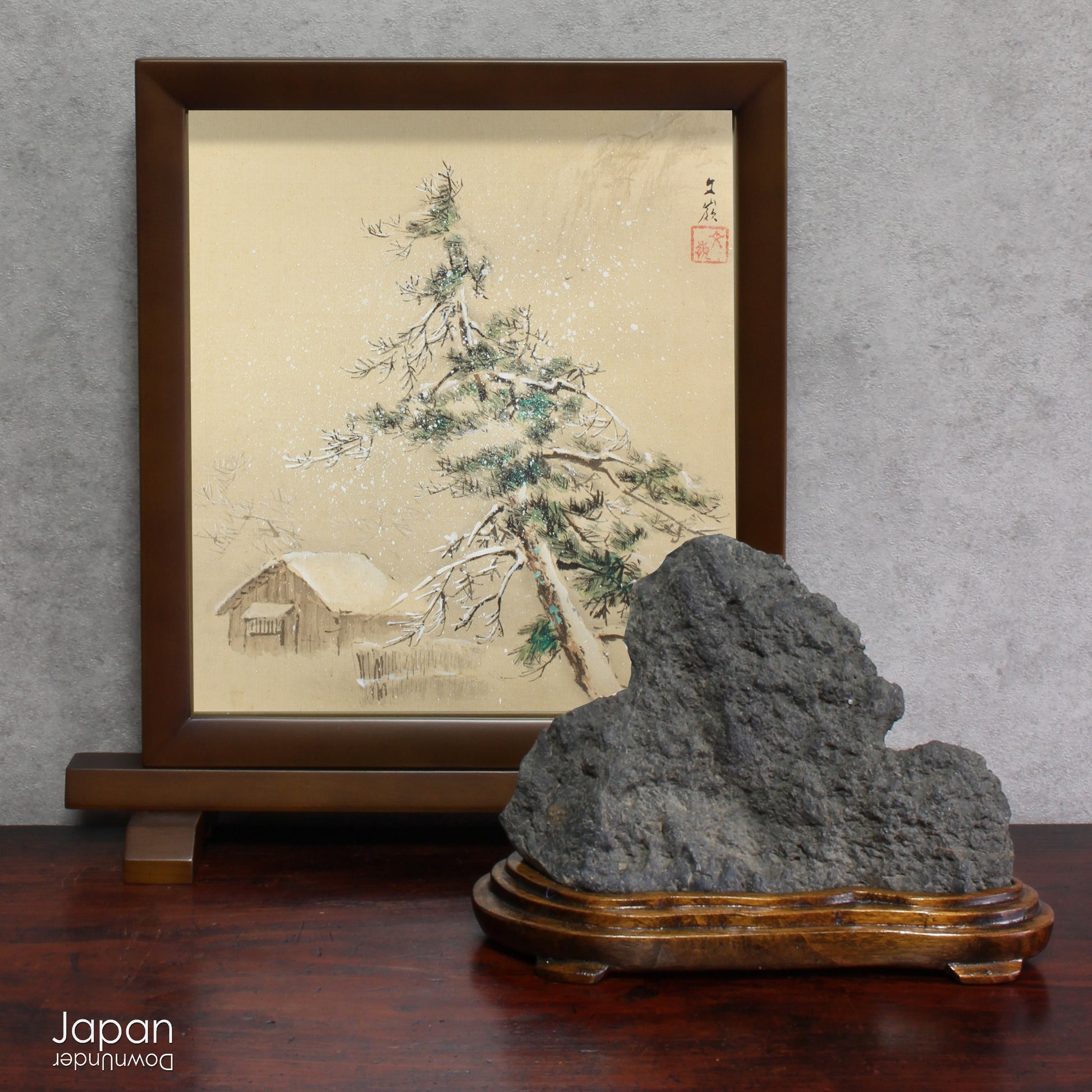 Add a touch of elegance to your space with this one-of-a-kind antique hand painted silk shikishi art board. Originally designed for display at the Japanese tea ceremony, this wonderful piece of art is filled with traditional charm.