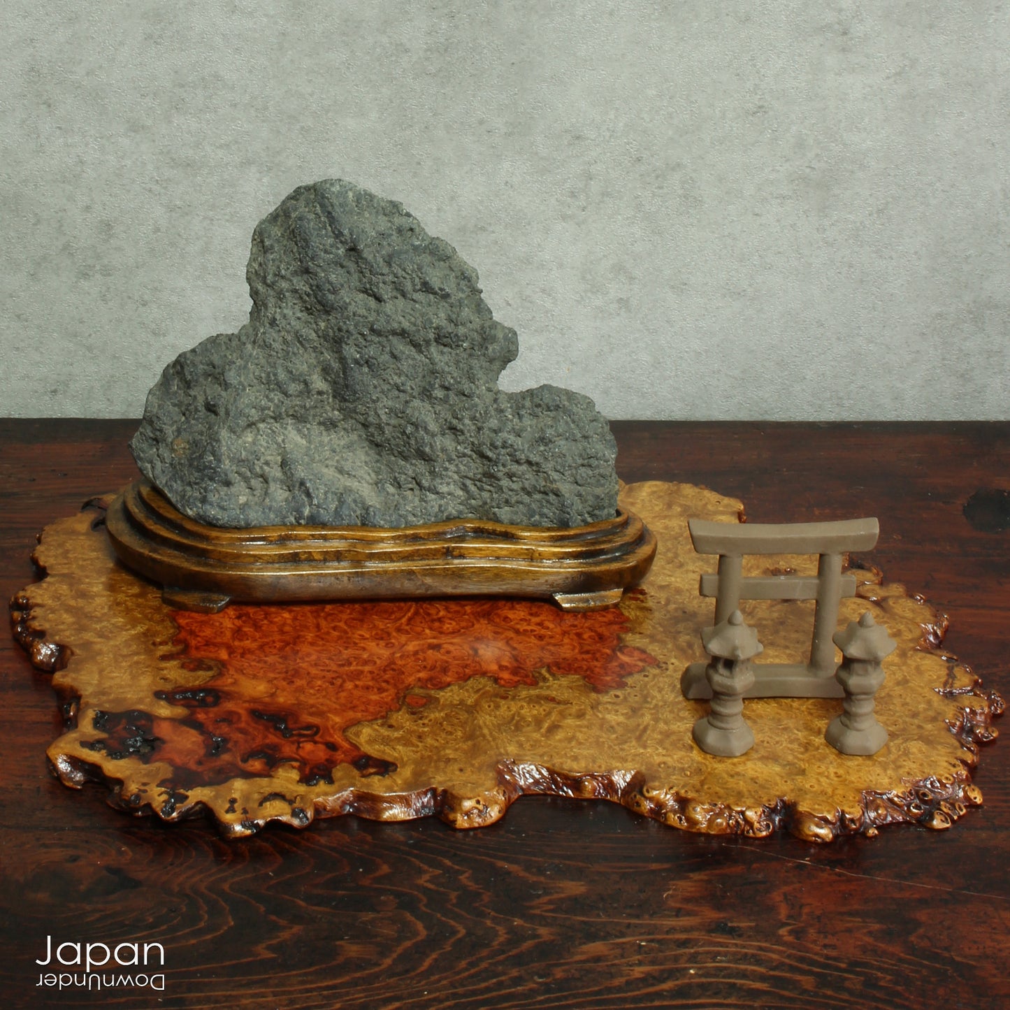 Bring your bonsai and suiseki presentations to life with this charming collection of vintage Japanese ceramic miniatures. Known as tenkei or tenpai, these small accessory pieces are traditionally used to create scale, evoke atmosphere, and infuse scenes with storytelling and imagination.