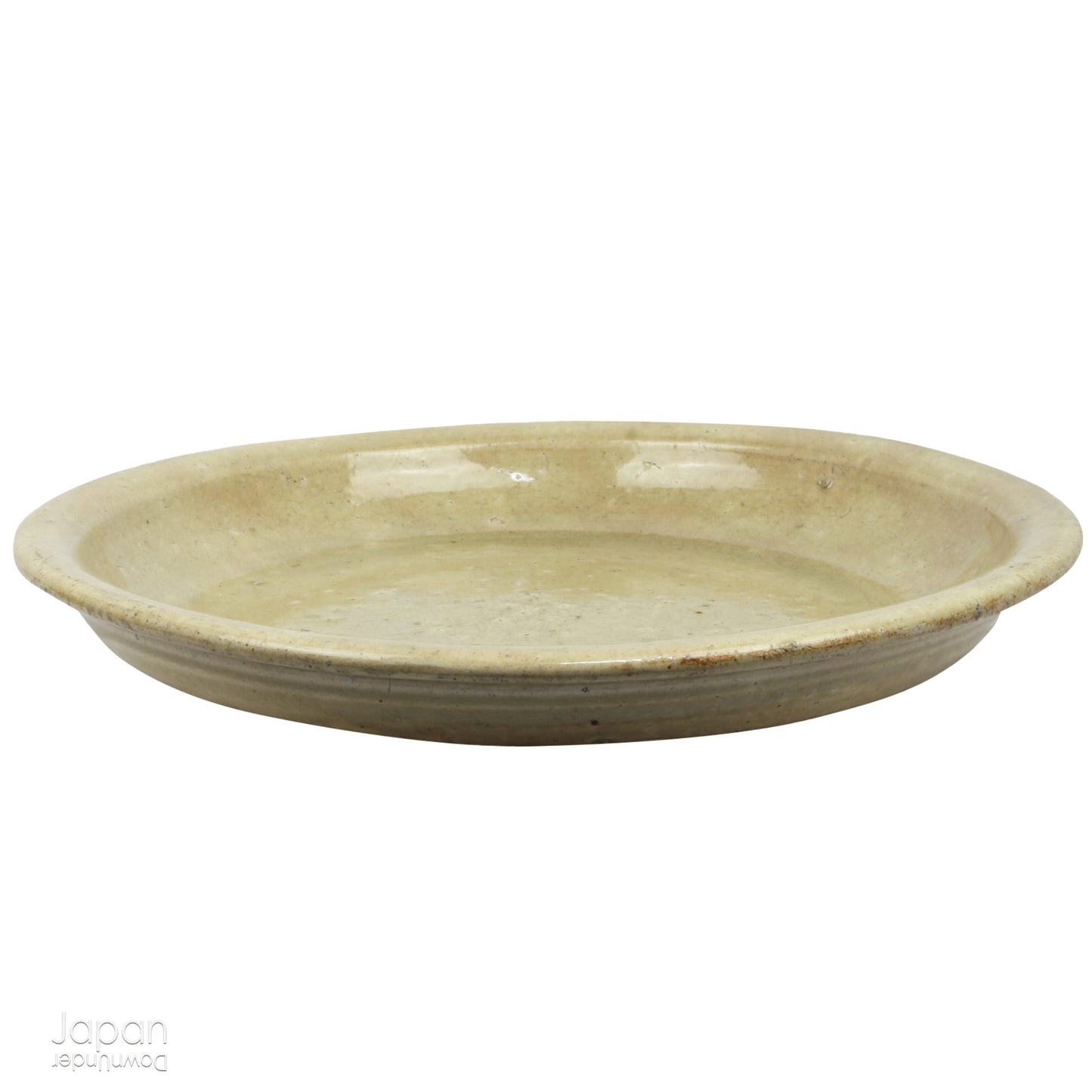 Step into a world of history and artistry with this stunning antique folk art large stoneware serving plate. A true vintage treasure, this piece offers a rare glimpse into the artistry of the Edo and Meiji eras, capturing the essence of a bygone time.