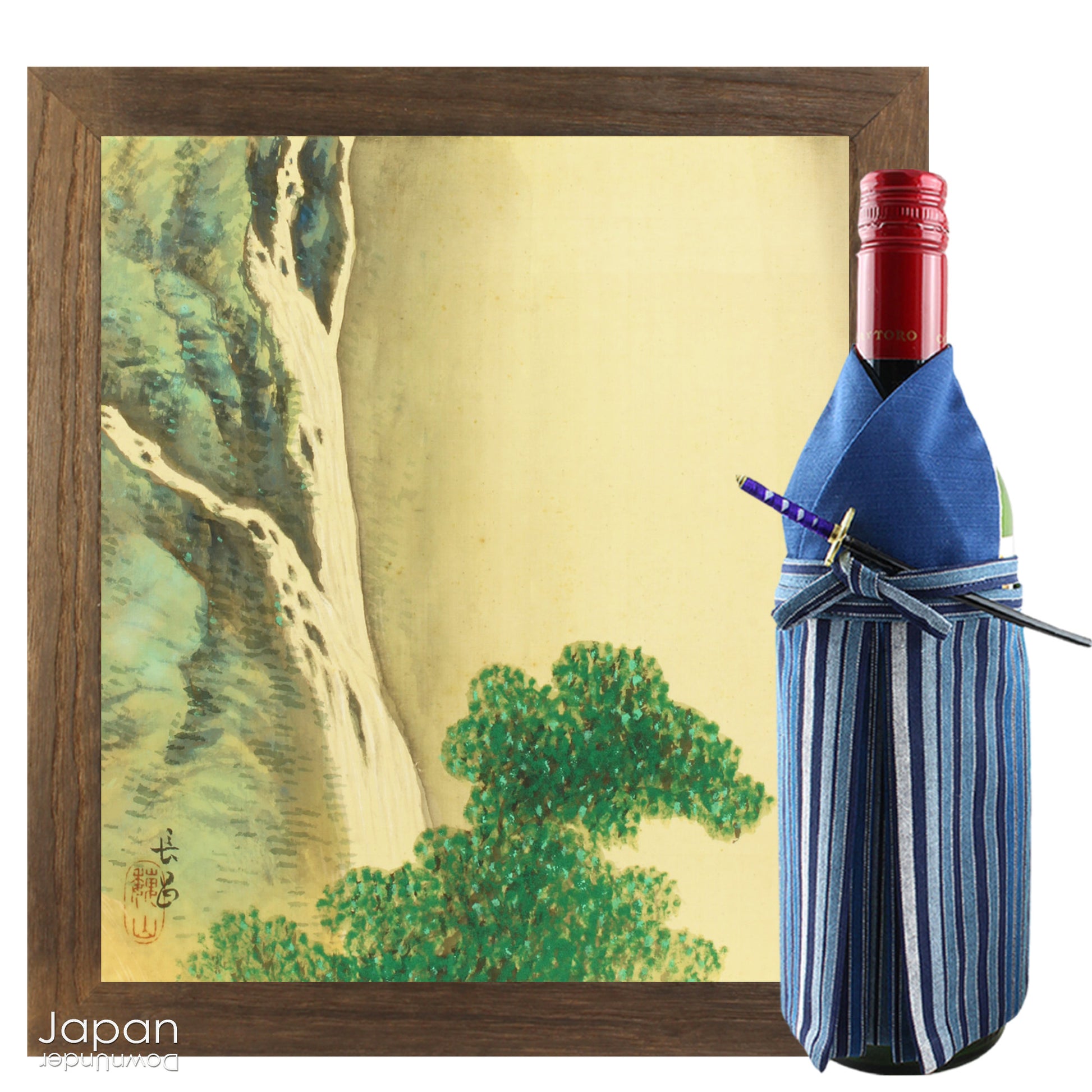 Welcome to our handcrafted rustic-style Japanese smoked sugi wood frame, perfect for displaying your shikishi board art collection. This unique frame adds an elegant touch to your cherished artwork, showcasing it in a style that blends in any space.