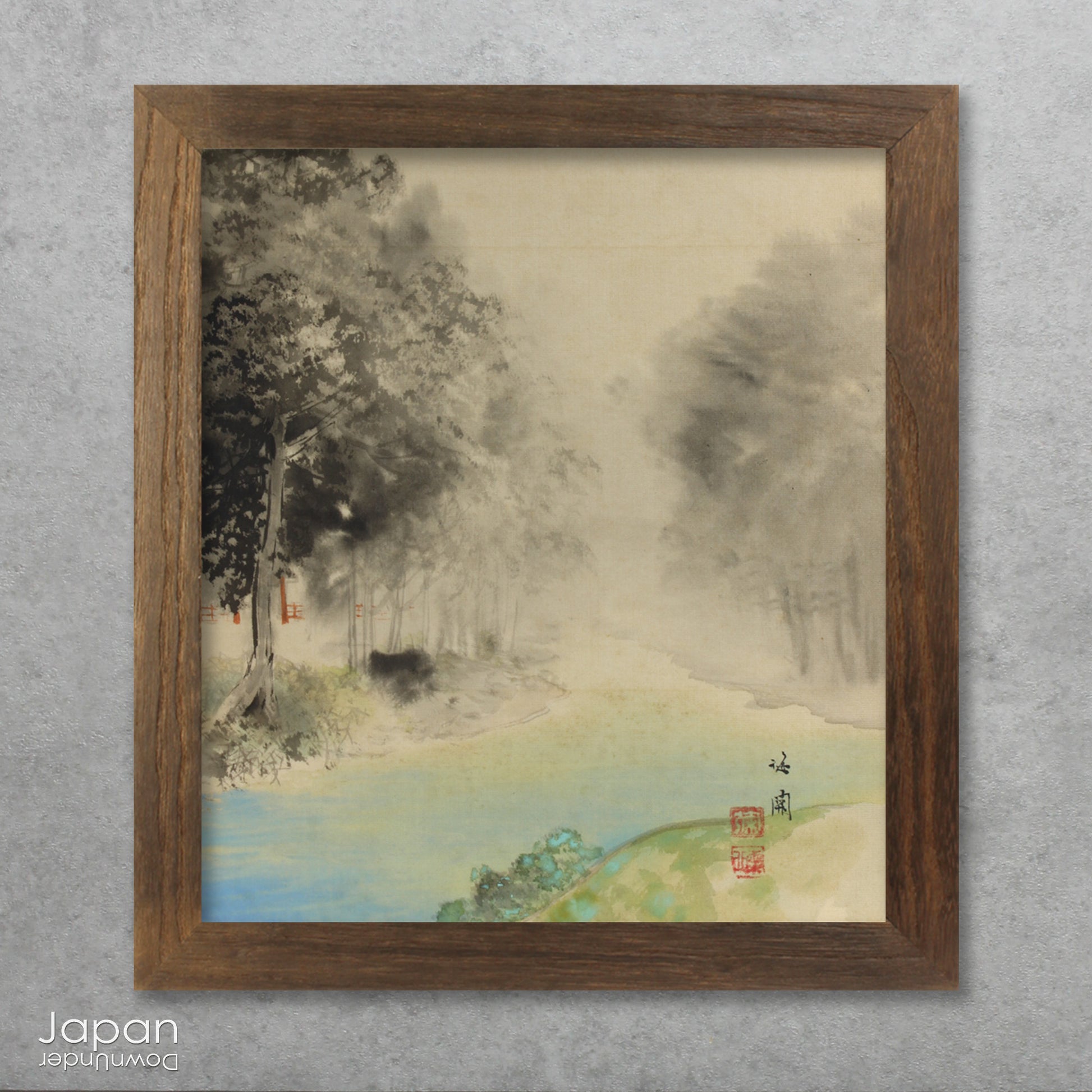 Welcome to our handcrafted rustic-style Japanese smoked sugi wood frame, perfect for displaying your shikishi board art collection. This unique frame adds an elegant touch to your cherished artwork, showcasing it in a style that blends in any space.