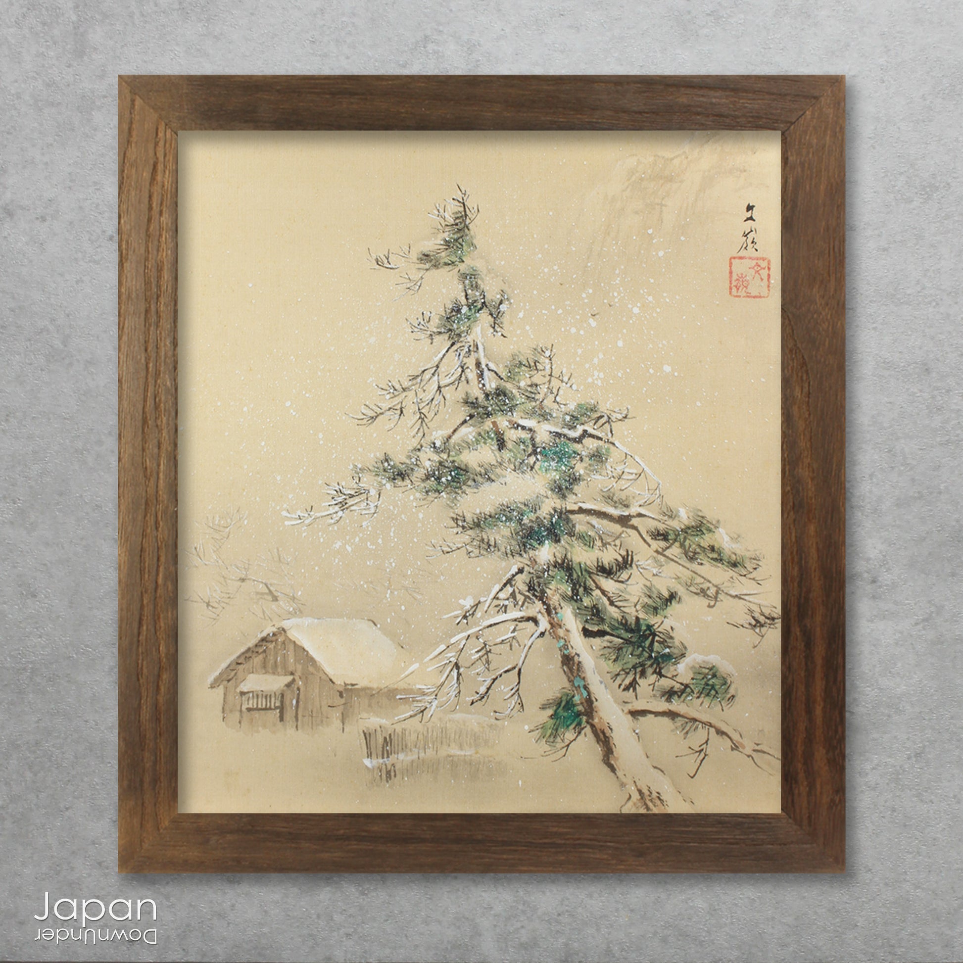 Welcome to our handcrafted rustic-style Japanese smoked sugi wood frame, perfect for displaying your shikishi board art collection. This unique frame adds an elegant touch to your cherished artwork, showcasing it in a style that blends in any space.