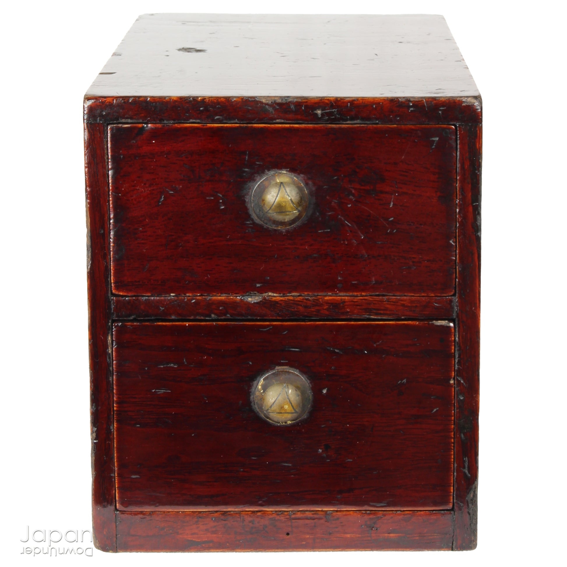Discover the quiet charm of this petite Taisho era Japanese lacquered wood box - a piece that blends humble functionality with an understated elegance. Designed for storing your most cherished small items, it brings a subtle touch of folk artistry to any setting while offering a truly storied way to organize and display.