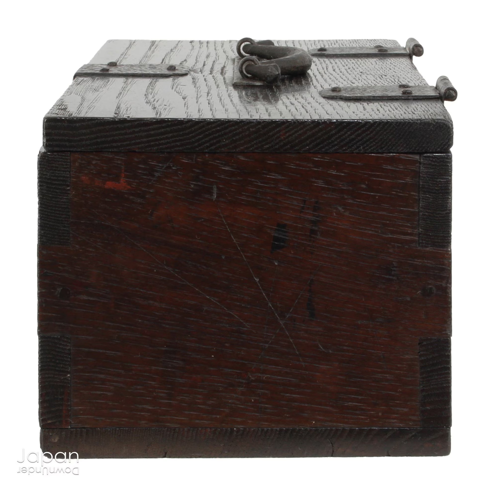 Uncover the quiet charm of this small wooden box from Japan’s Meiji period - a timeless piece where rustic practicality meets understated beauty. Modest in size but rich in character, this box offers a refined way to store your cherished small items while adding a touch of historical elegance to any space.