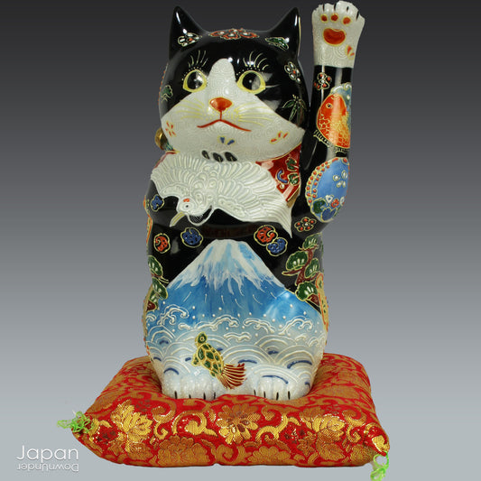 Bring a touch of charm, symbolism, and timeless tradition into your space with this exquisite  vintage Japanese lucky cat. More than just decor, this striking maneki neko is believed to invite good fortune, prosperity, and meaningful connections into your life.