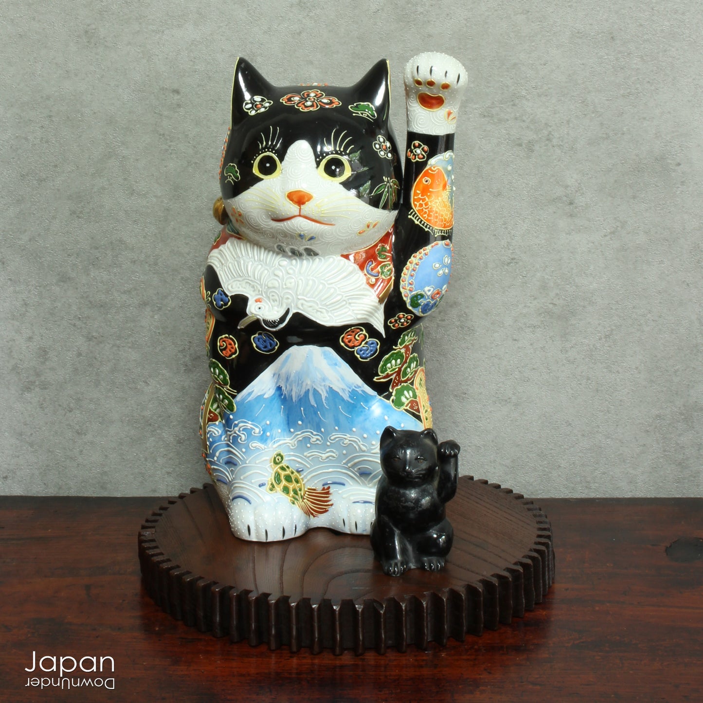 Bring a touch of charm, symbolism, and timeless tradition into your space with this exquisite vintage Japanese lucky cat. More than just decor, this striking maneki neko is believed to invite good fortune, prosperity, and meaningful connections into your life.