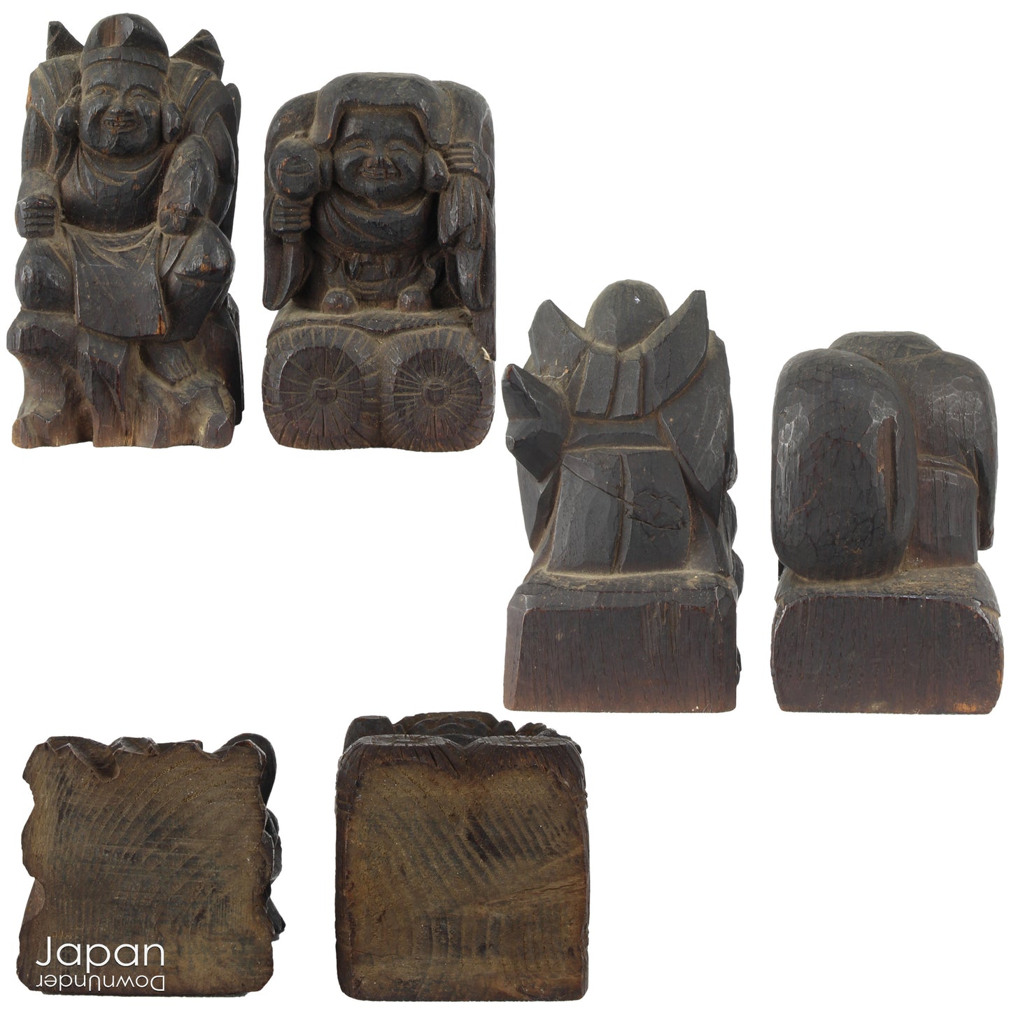 Bring a piece of history into your home with this rare 1800's Shinto folk faith shrine, perfect for creating a sacred space on your own god shelf or within your home. This antique religious decor piece includes the lucky gods, Ebisu and Daikoku.