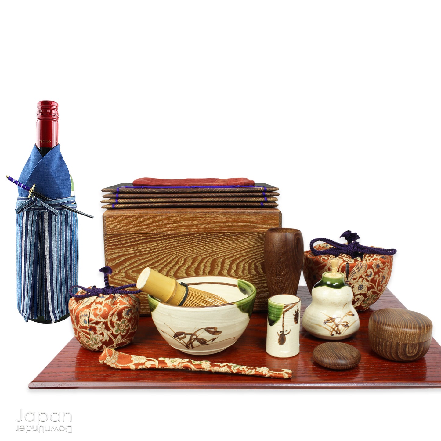 Immerse yourself in the timeless elegance of Japanese tea culture with this exquisite vintage Chabako box and utensil set. Perfect for tea enthusiasts and collectors alike, this thoughtfully designed set offers both beauty and functionality, allowing you to experience the peaceful ritual of the matcha tea ceremony wherever you go.