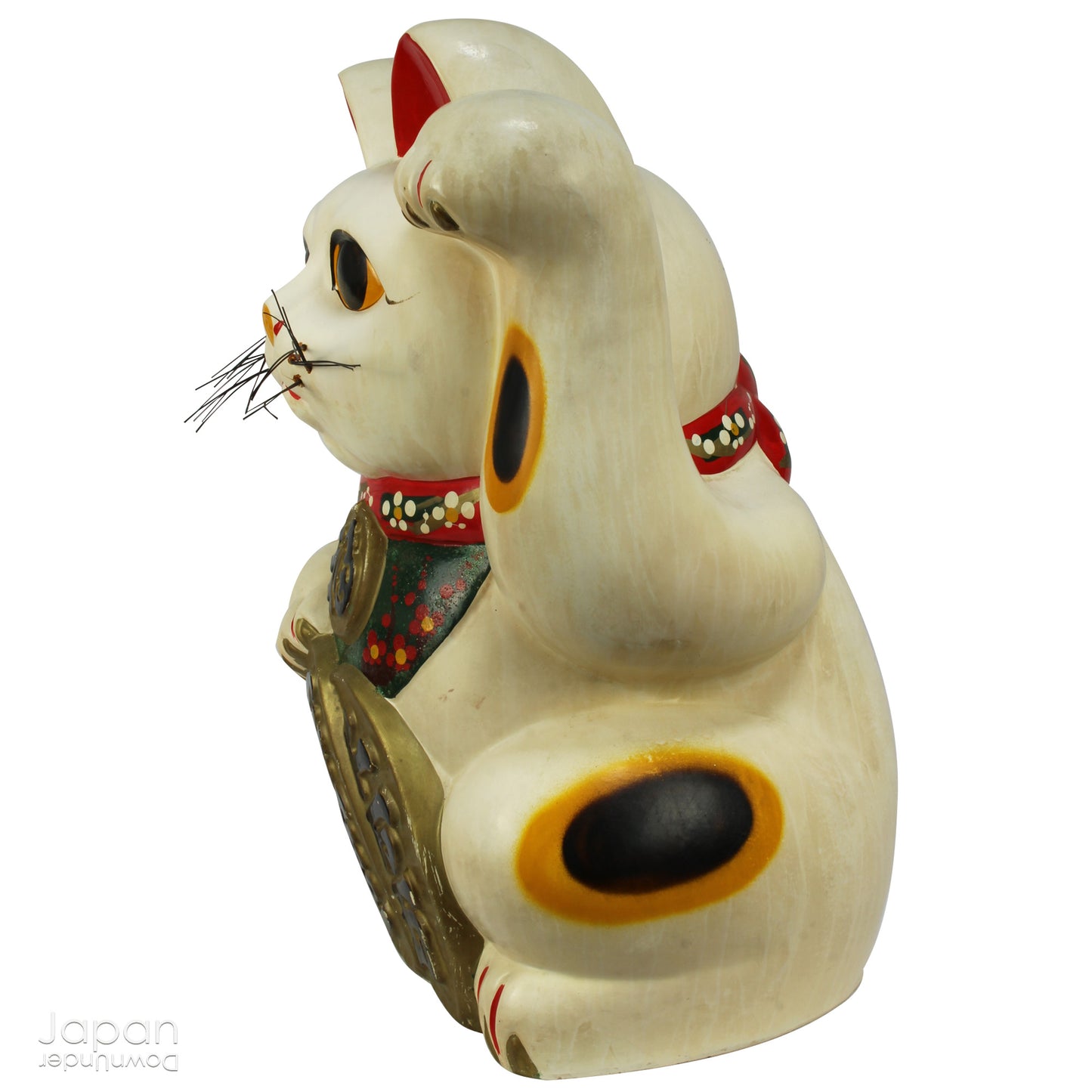 Invite good fortune and wealth into your home or business with this stunning, oversized white Maneki Neko, the iconic Japanese "lucky cat." With a rich history steeped in tradition, this unique piece isn’t just a collector’s item -it’s a symbol of prosperity, positive energy, and timeless charm.