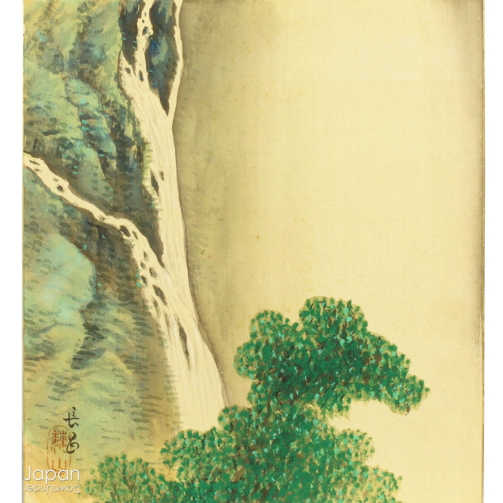 Add a touch of elegance to your space with this one-of-a-kind antique hand painted silk shikishi art board. Originally designed for display at the Japanese tea ceremony, this wonderful piece of art is filled with traditional charm.