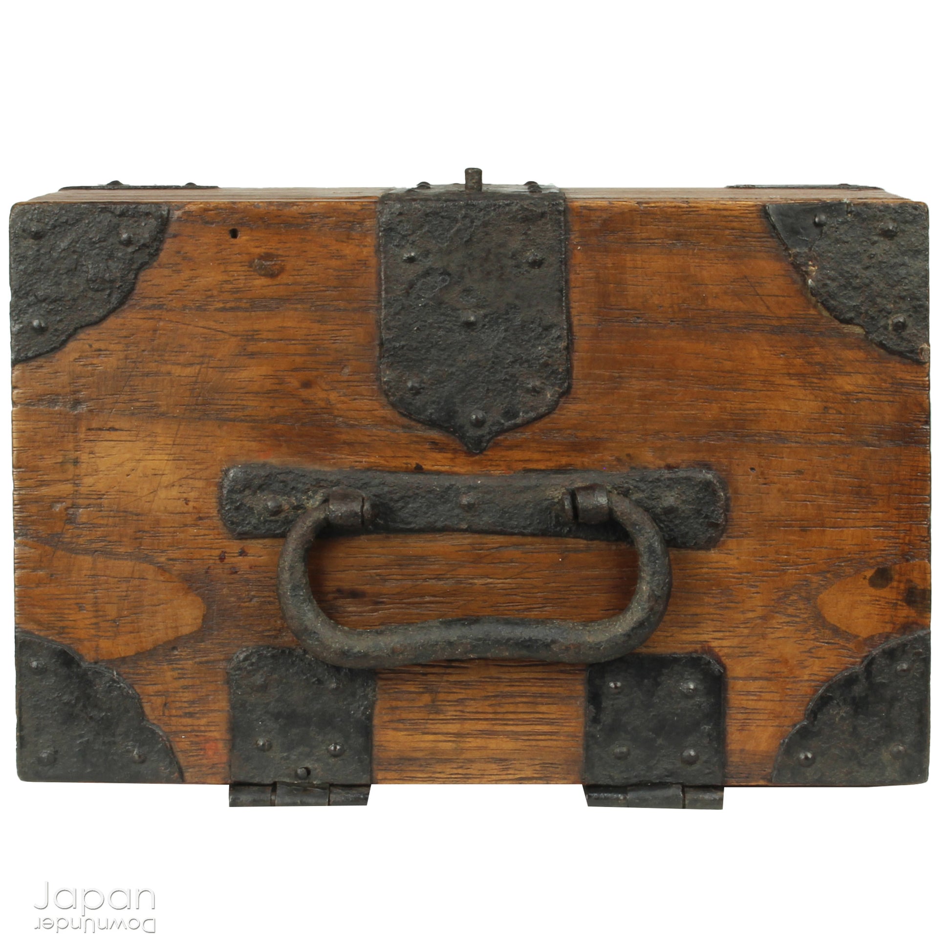 Discover the understated beauty of this Meiji era, small Japanese wooden box, a piece that effortlessly blends rustic simplicity with practical elegance. Perfect for storing your cherished small items, it adds a subtle touch of folk art to any space while offering a unique, storied storage solution.