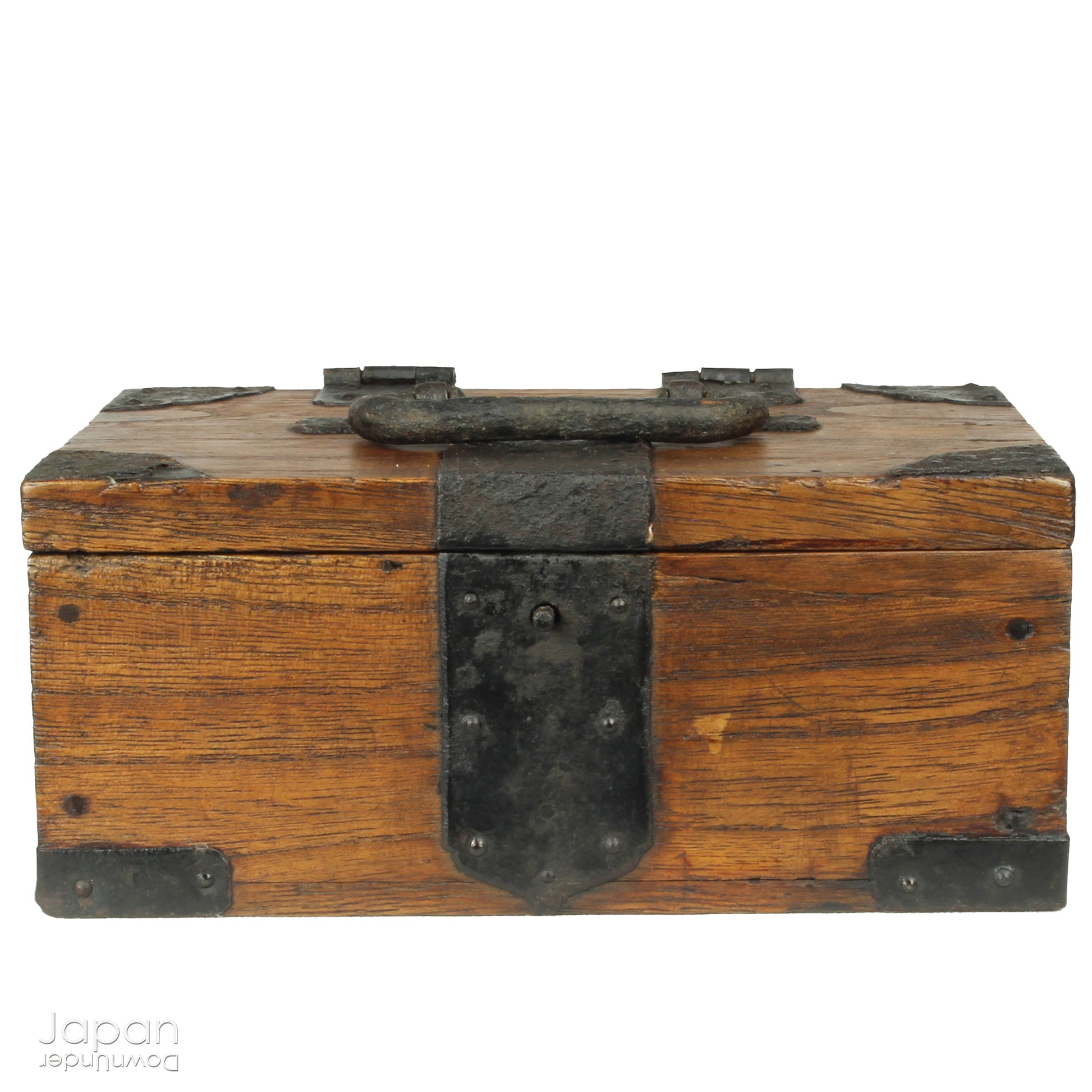 Discover the understated beauty of this Meiji era, small Japanese wooden box, a piece that effortlessly blends rustic simplicity with practical elegance. Perfect for storing your cherished small items, it adds a subtle touch of folk art to any space while offering a unique, storied storage solution.
