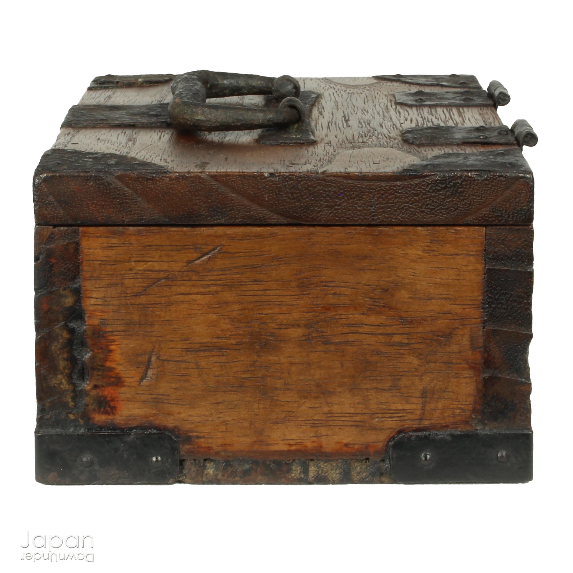 Discover the understated beauty of this Meiji era, small Japanese wooden box, a piece that effortlessly blends rustic simplicity with practical elegance. Perfect for storing your cherished small items, it adds a subtle touch of folk art to any space while offering a unique, storied storage solution.