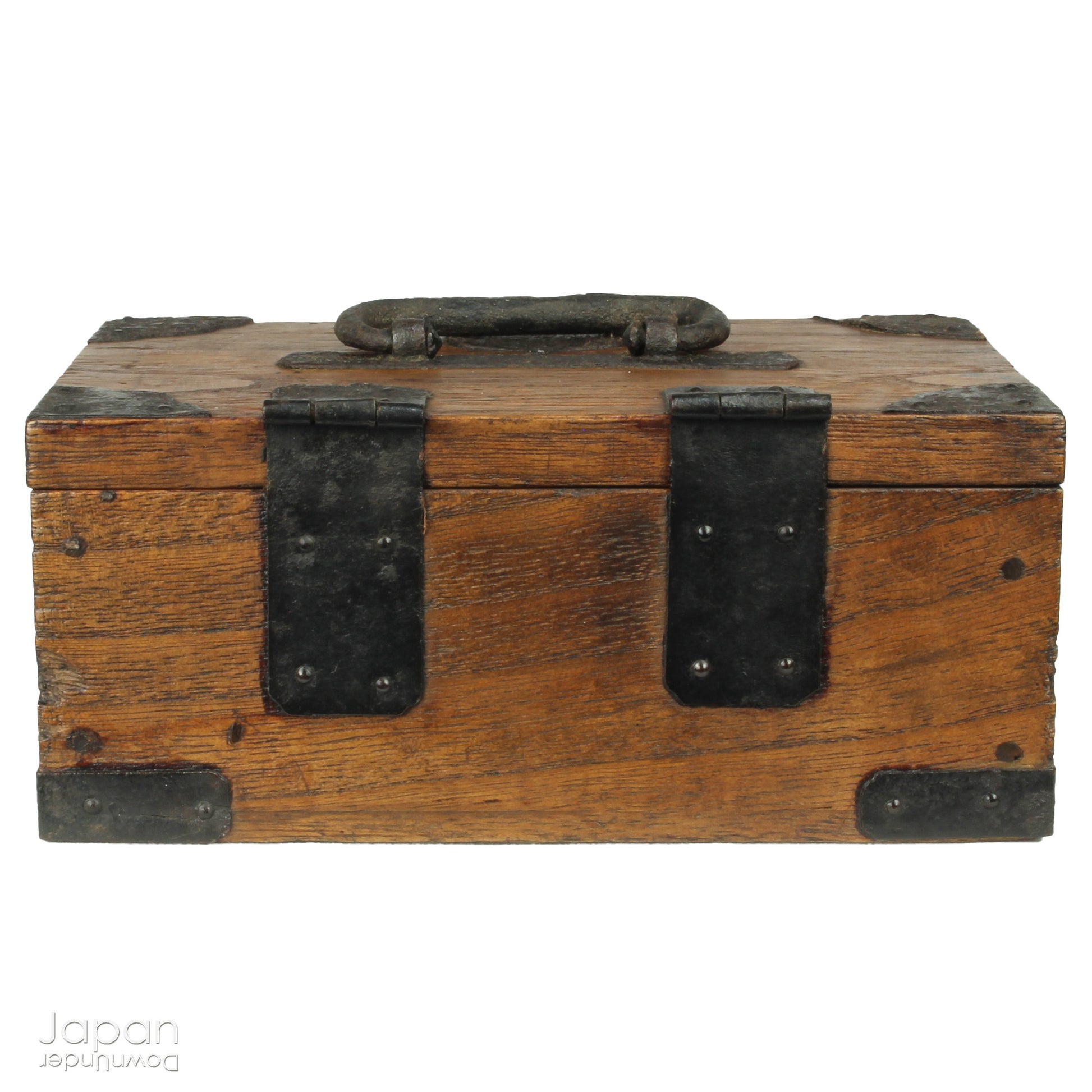 Discover the understated beauty of this Meiji era, small Japanese wooden box, a piece that effortlessly blends rustic simplicity with practical elegance. Perfect for storing your cherished small items, it adds a subtle touch of folk art to any space while offering a unique, storied storage solution.
