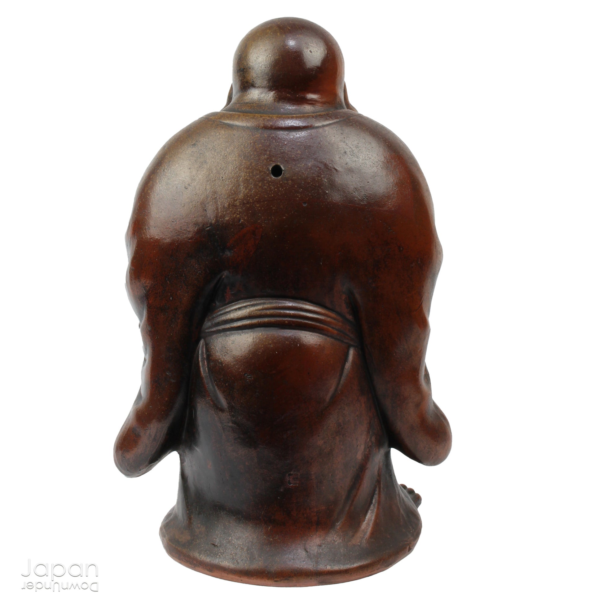 Step into the elegance of Japanese craftsmanship with this remarkable Meiji-era Bizen Hotei god sculpture. This rare treasure, with its understated yet powerful presence, invites the spirit of ancient Japanese artistry into your space. Whether you're an avid art collector, a lover of history, or simply someone who treasures the beauty of authentic craftsmanship, this piece offers a perfect blend of art, culture, and symbolism.