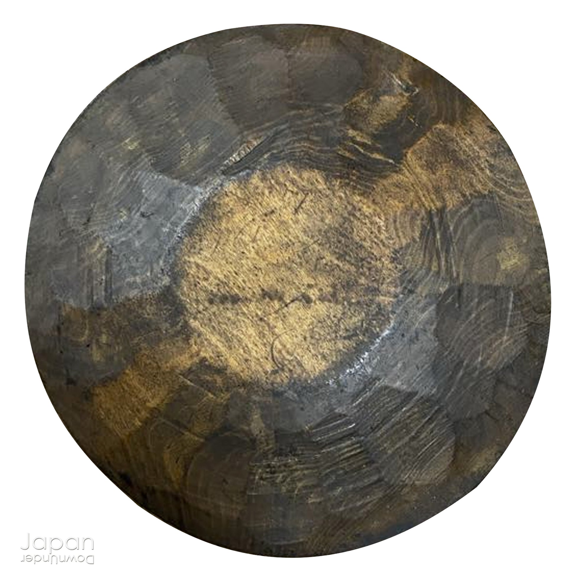 Discover a truly unique artifact of Japanese folk craftsmanship - a rare, hand-carved hinoki wood tray from the 1800s, once used in the traditional silk industry. This shallow wooden vessel, carved from a single piece of tree trunk, was originally designed to collect silkworm cocoons - a daily tool in the lives of sericulture farmers during Japan’s Meiji Era (1868–1912).