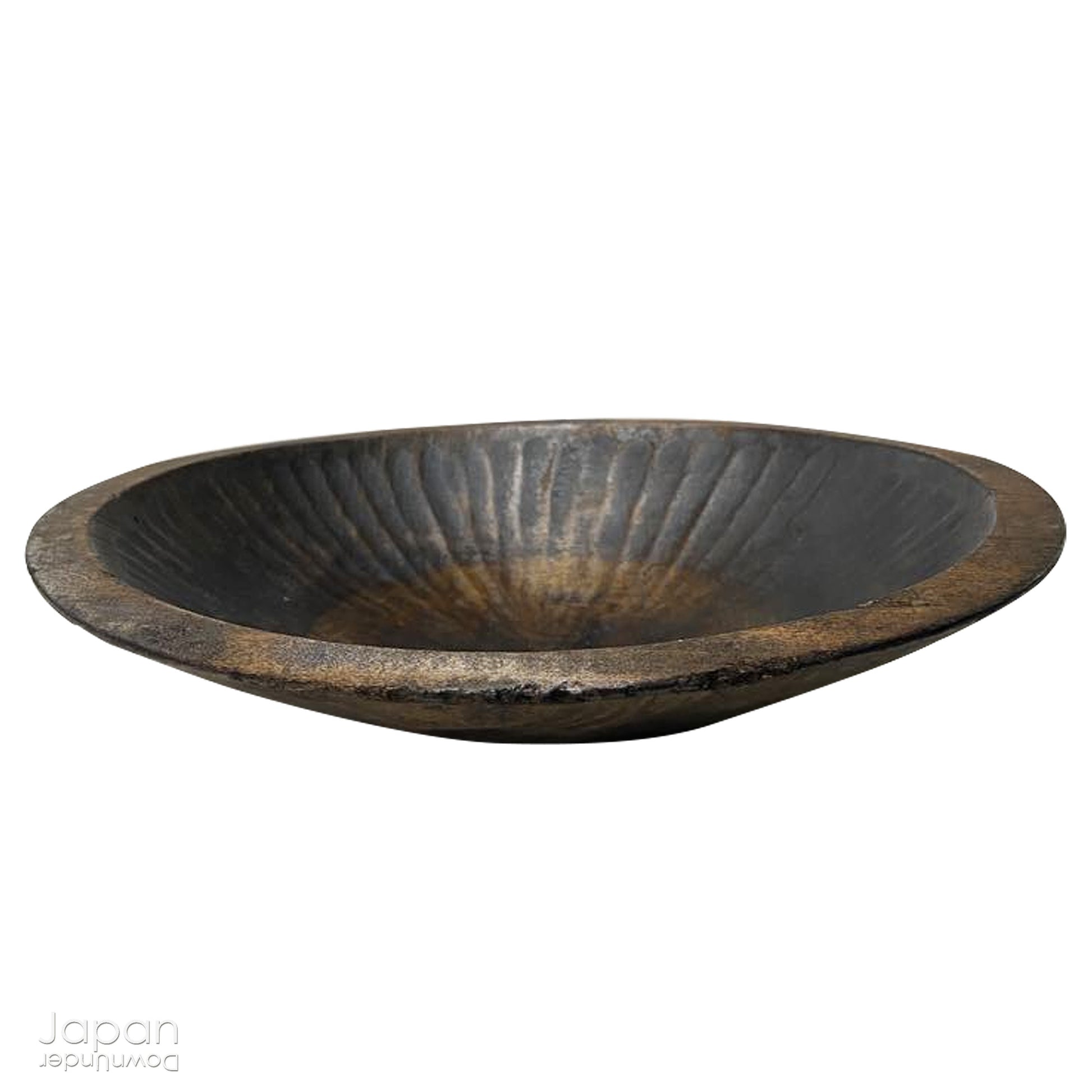 Discover a truly unique artifact of Japanese folk craftsmanship - a rare, hand-carved hinoki wood tray from the 1800s, once used in the traditional silk industry. This shallow wooden vessel, carved from a single piece of tree trunk, was originally designed to collect silkworm cocoons - a daily tool in the lives of sericulture farmers during Japan’s Meiji Era (1868–1912).