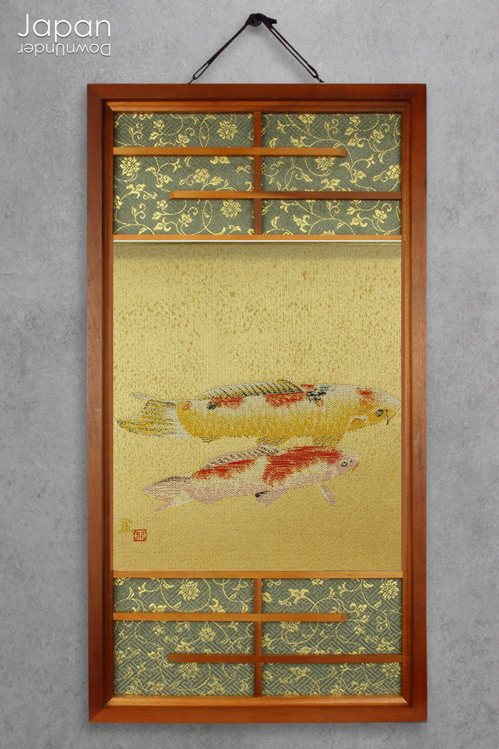 Elevate your space with this exquisite vintage silk tapestry, woven in the prestigious Aya Nishijin-ori technique and elegantly mounted on a traditional shikishi art board. With its radiant gold accents and vibrant silk threads, this piece is both a decorative treasure and a tribute to exceptional Japanese craftsmanship.