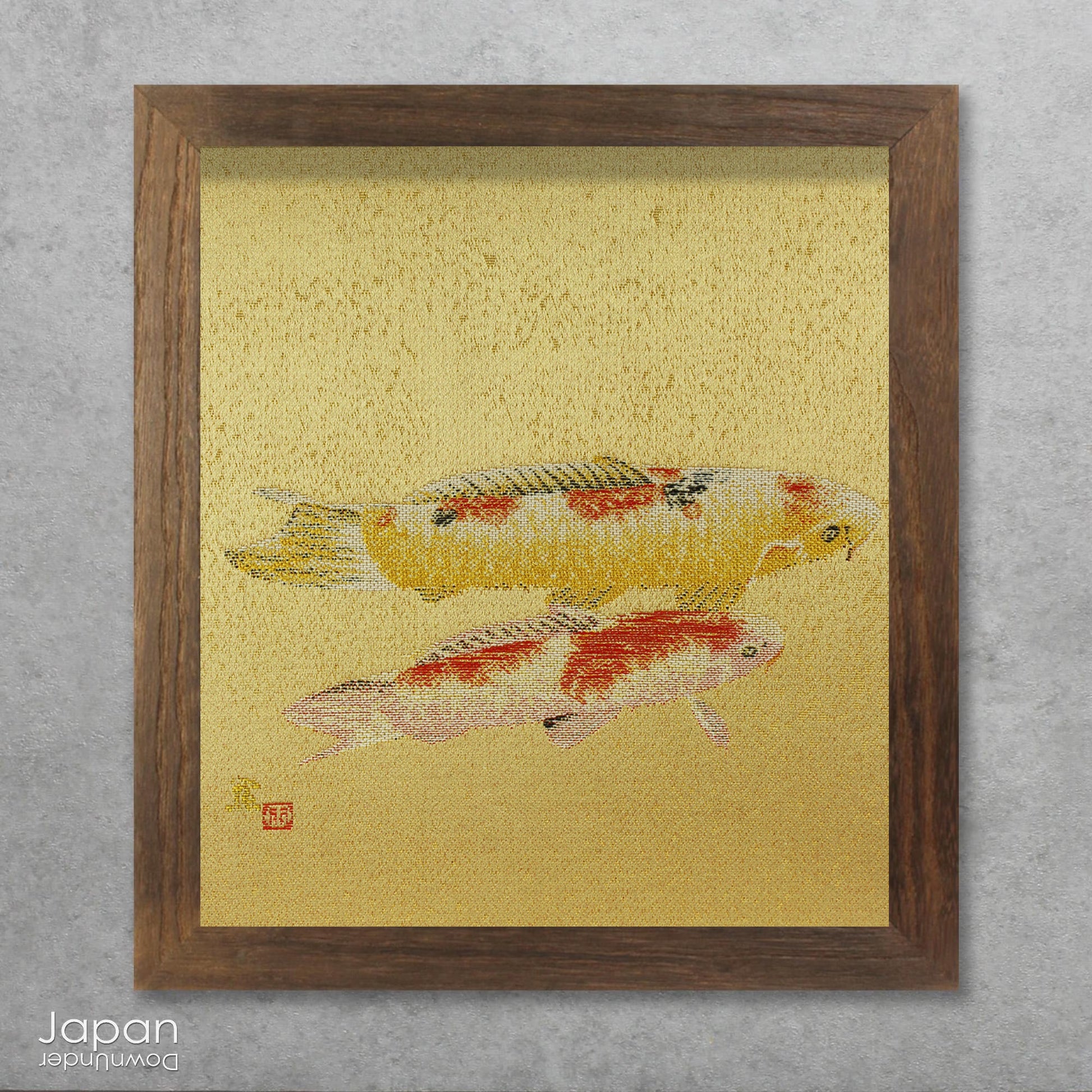 Elevate your space with this exquisite vintage silk tapestry, woven in the prestigious Aya Nishijin-ori technique and elegantly mounted on a traditional shikishi art board. With its radiant gold accents and vibrant silk threads, this piece is both a decorative treasure and a tribute to exceptional Japanese craftsmanship.