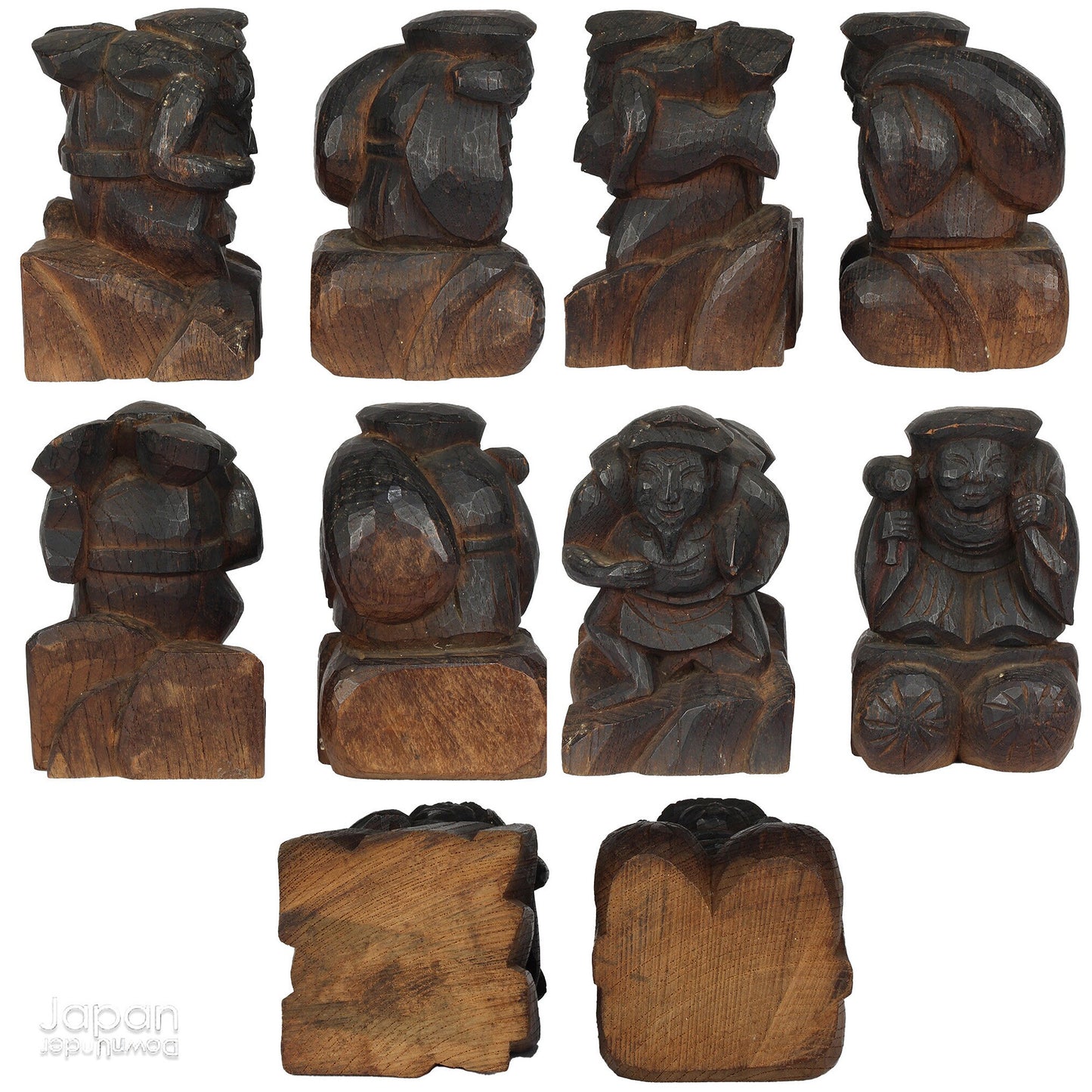 This wonderful Edo era  antique Bring a piece of history into your home with this 1900’s Shinto folk faith shrine, perfect for creating a sacred space on your own kamidana (god shelf) or within your home. This antique religious decor features the lucky gods, Ebisu and Daikoku.