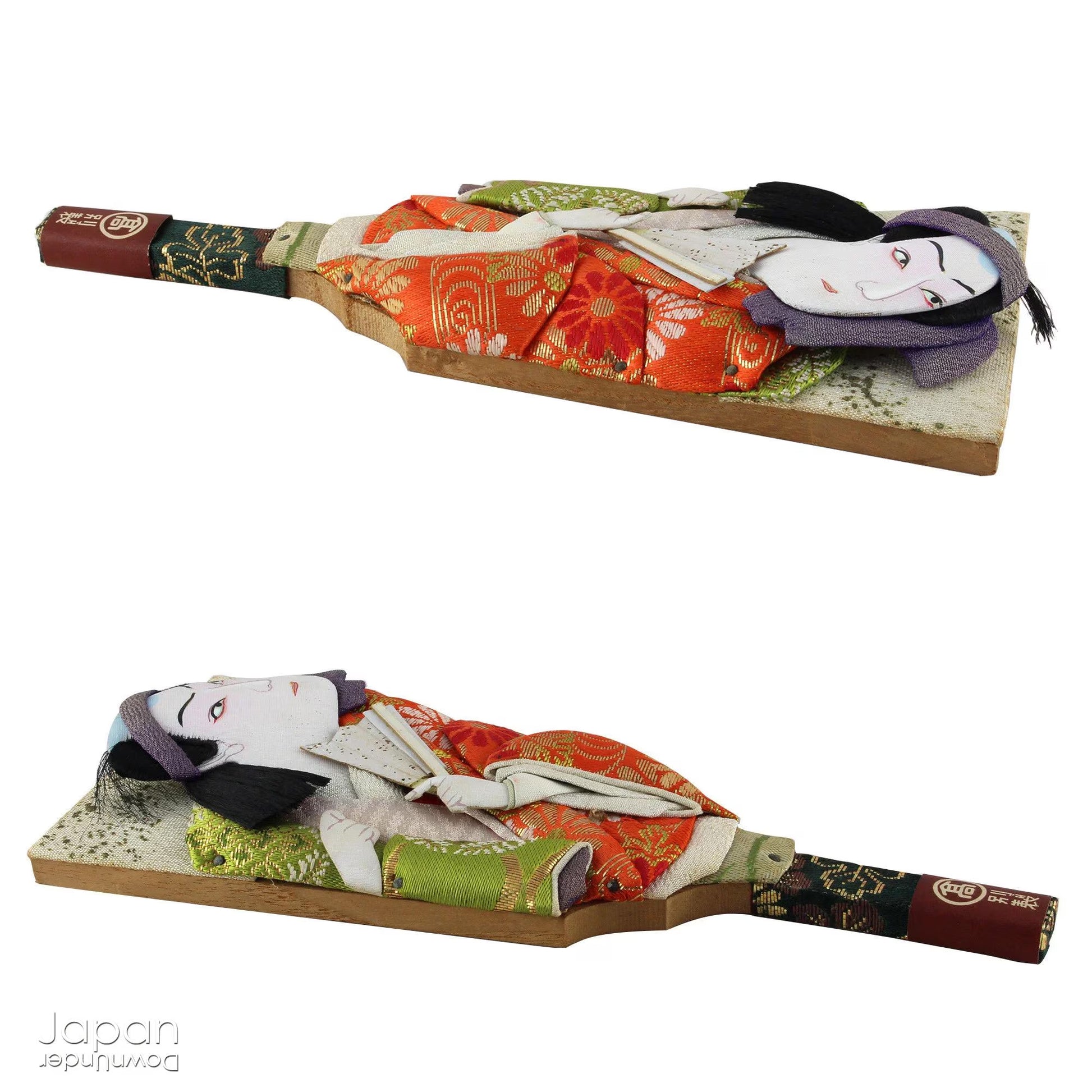 The hagoita has deep roots in Japanese New Year customs. Originally used in the game of hanetsuki - similar to badminton but played without a net - these paddles became symbolic protectors, their swift motion believed to dispel negative energy, much like the ceremonial gestures of a Shinto priest.