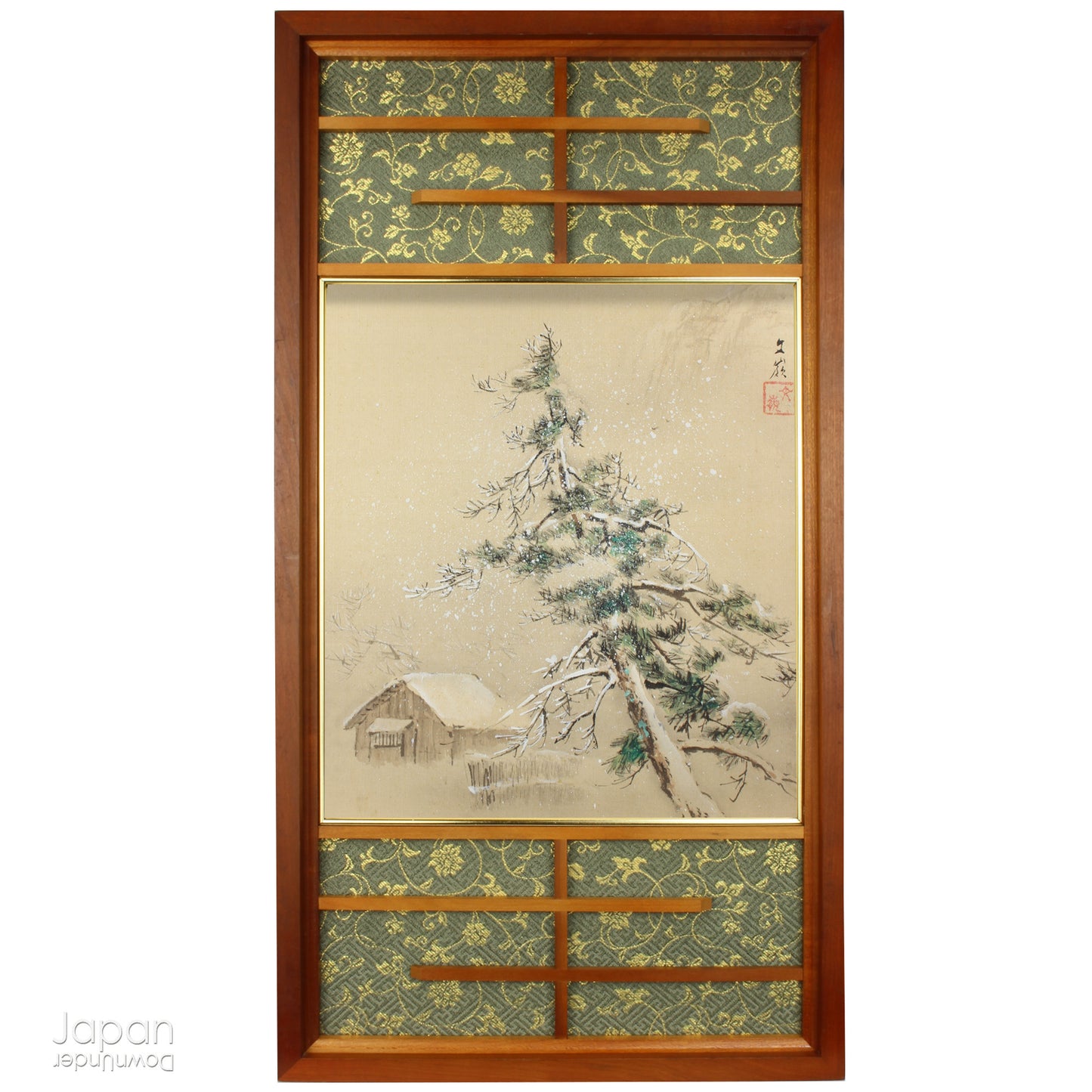 Add a touch of elegance to your space with this one-of-a-kind antique hand painted silk shikishi art board. Originally designed for display at the Japanese tea ceremony, this wonderful piece of art is filled with traditional charm.
