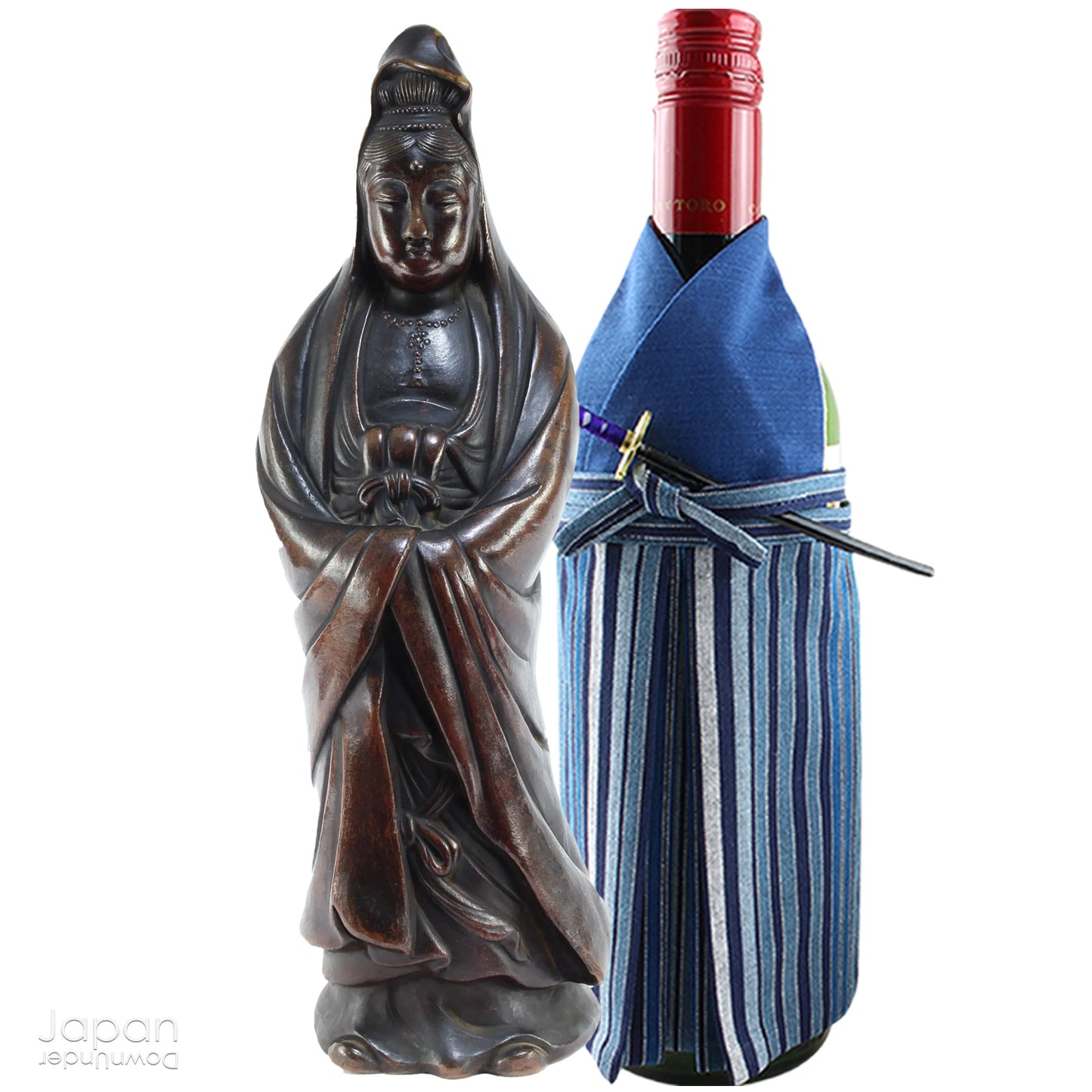 Elevate the ambiance of your home or office with this stunning antique Bizen statue of Kannon, the revered Goddess of Mercy. Masterfully crafted with intricate detail, this statue exudes a timeless sense of serenity and grace, perfect for creating a peaceful atmosphere in any setting.
