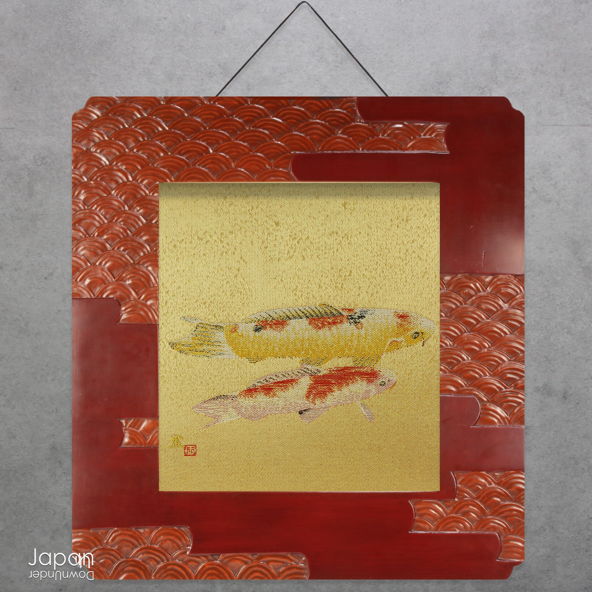 Elevate your space with this exquisite vintage silk tapestry, woven in the prestigious Aya Nishijin-ori technique and elegantly mounted on a traditional shikishi art board. With its radiant gold accents and vibrant silk threads, this piece is both a decorative treasure and a tribute to exceptional Japanese craftsmanship.