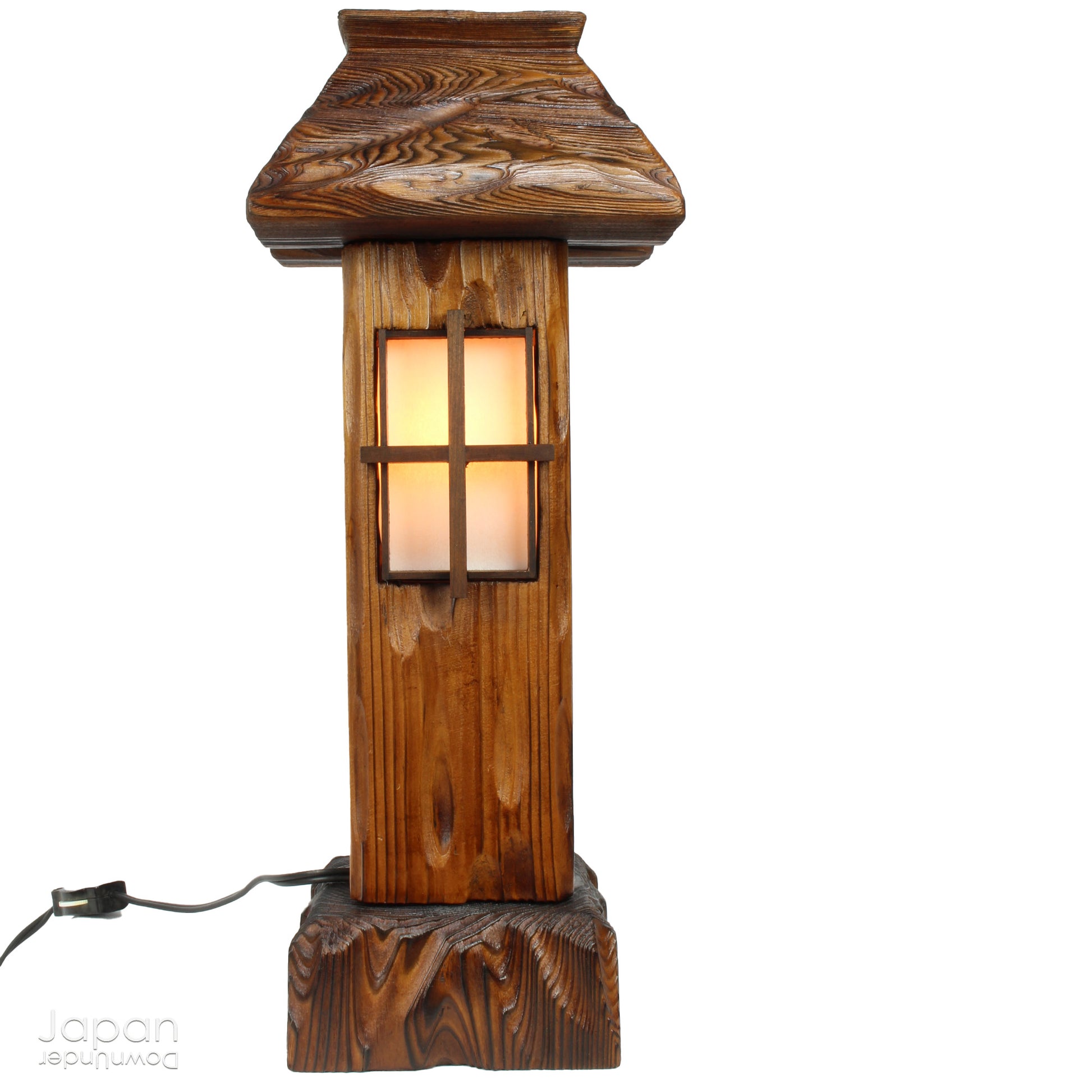 Bring warmth and tranquility to your home with this stunning vintage Japanese table lamp, crafted from Akita cedar wood. Inspired by the serene beauty of traditional Japanese garden lanterns, this unique piece casts a soft, ambient glow, perfect for creating a peaceful atmosphere in any room and adding a touch of Zen to your home.