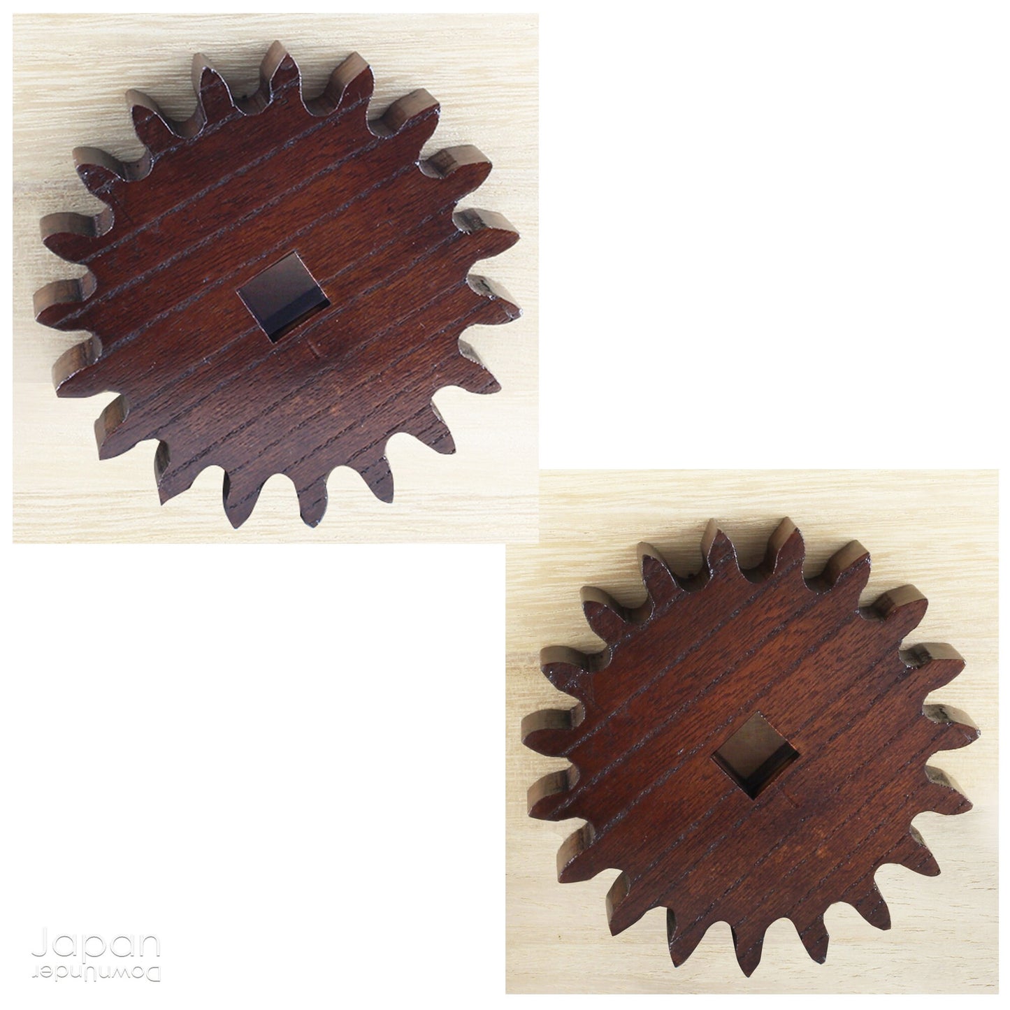Add a touch of history and rustic charm to your home with these exquisite handcrafted wooden gears, salvaged from the rich tradition of Japan's silk industry. Perfect for those who appreciate the beauty of industrial antiques, these cogs will transform any space into a timeless display.