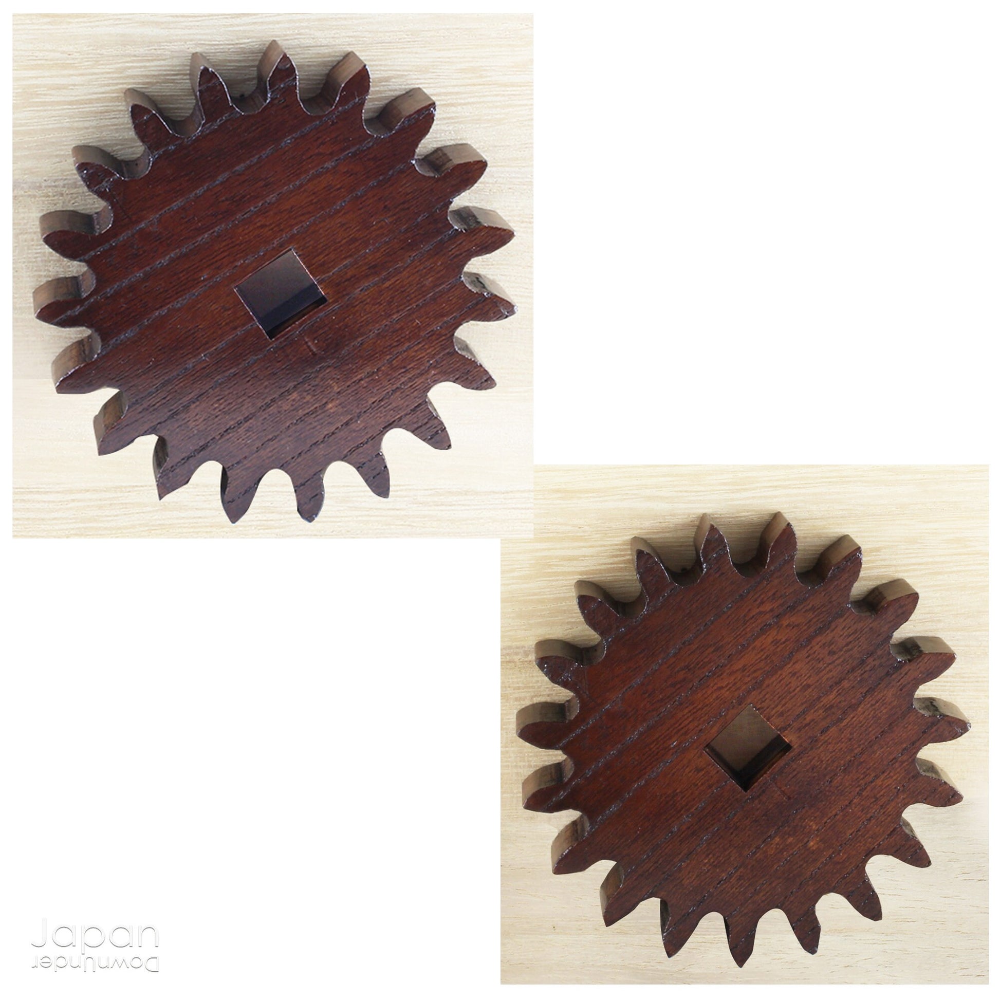 Add a touch of history and rustic charm to your home with these exquisite handcrafted wooden gears, salvaged from the rich tradition of Japan's silk industry. Perfect for those who appreciate the beauty of industrial antiques, these cogs will transform any space into a timeless display.