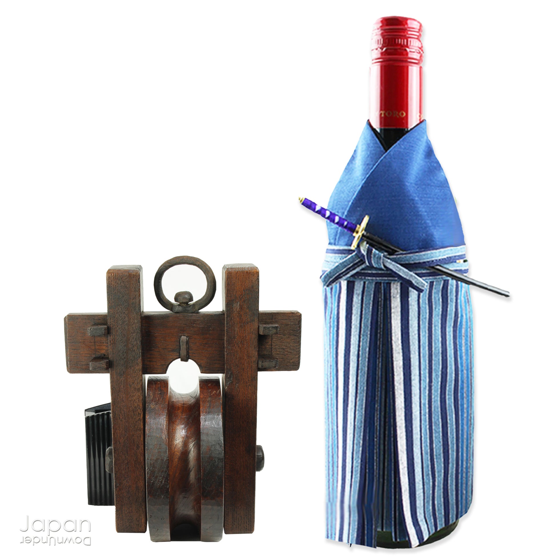 Bring a touch of authentic Japanese rustic charm into your home or garden with this exquisite antique well pulley, a fine example of traditional mingei (folk craft). Expertly crafted from keyaki (Japanese zelkova), a highly prized hardwood known for its strength and stunning grain, this piece is both a functional relic and a beautiful decorative accent.