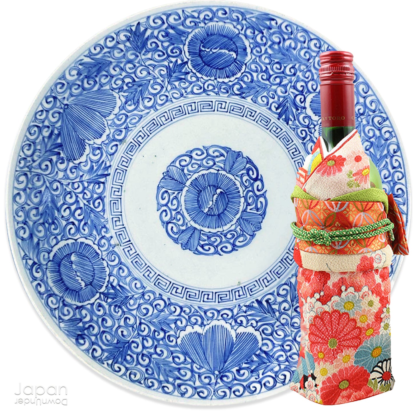 Transport yourself to the elegance of the Meiji era with this exquisite antique blue and white serving plate. Featuring an intricate karakusa (lucky vine) design, this stunning Imari plate will undoubtedly captivate any admirer of Japanese porcelain artistry. A perfect addition for collectors, it not only adds a touch of history and sophistication to your space, but also serves as a stylish way to present your favorite dishes.