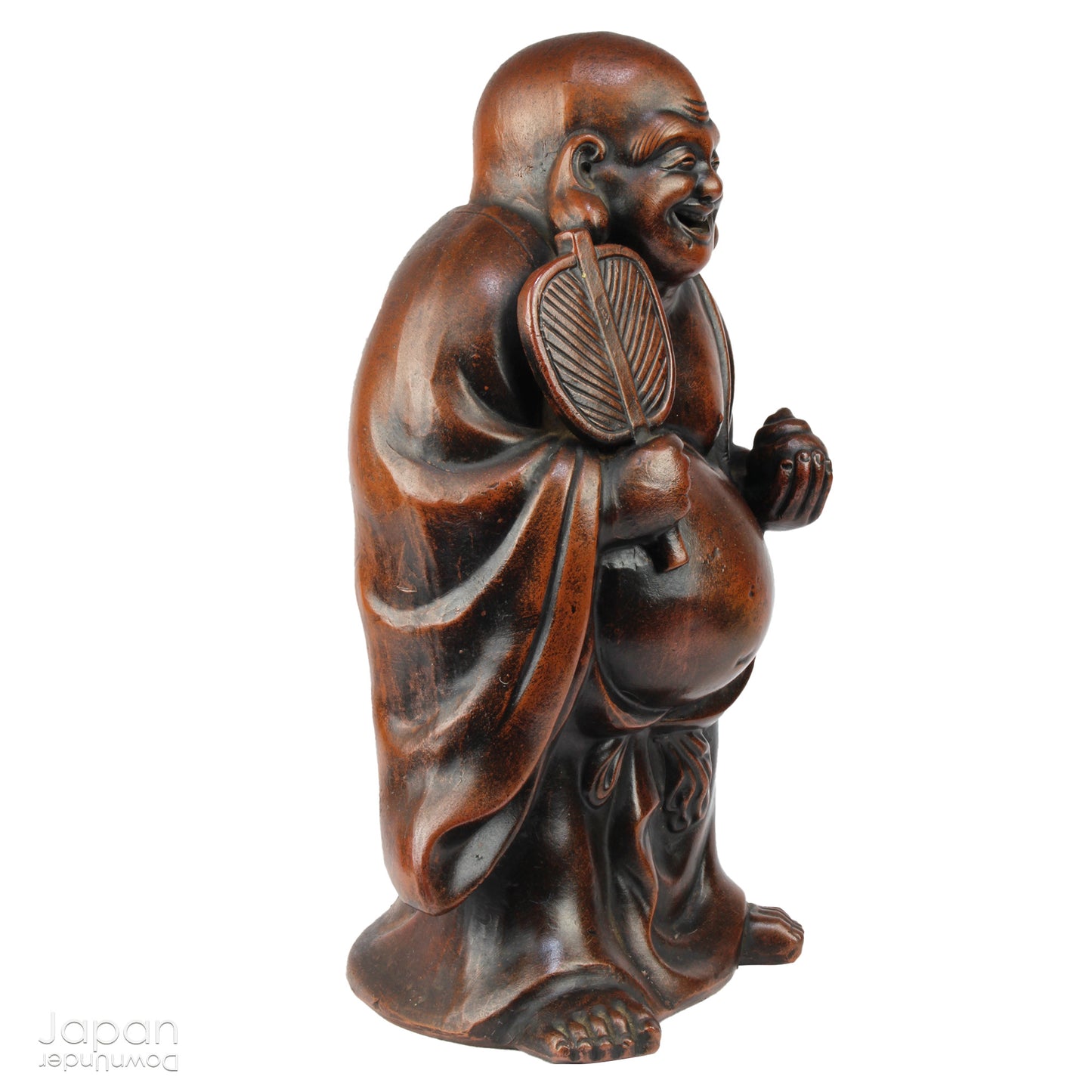 Step into the elegance of Japanese craftsmanship with this remarkable Meiji-era Bizen Hotei god sculpture. This rare treasure, with its understated yet powerful presence, invites the spirit of ancient Japanese artistry into your space. Whether you're an avid art collector, a lover of history, or simply someone who treasures the beauty of authentic craftsmanship, this piece offers a perfect blend of art, culture, and symbolism.