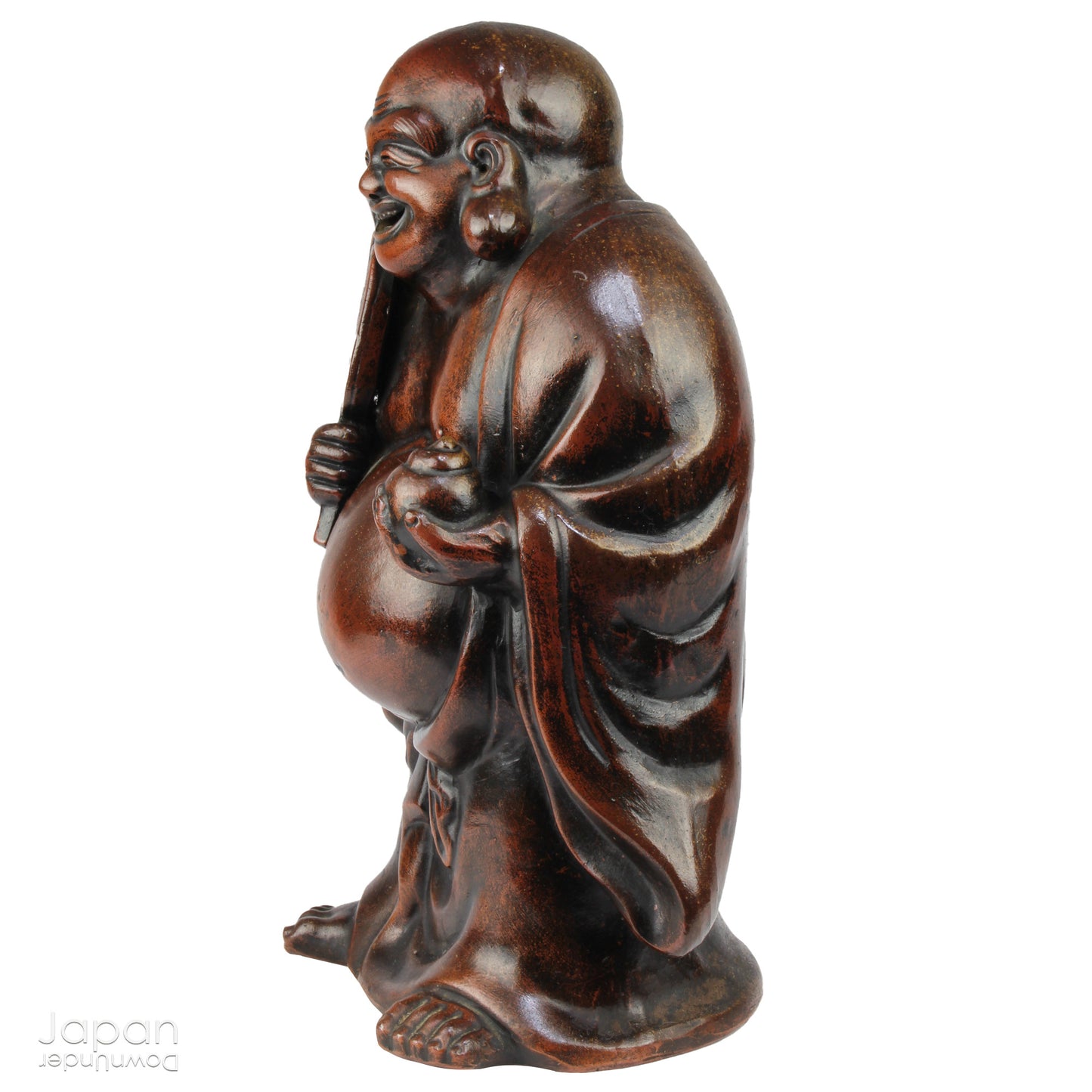 Step into the elegance of Japanese craftsmanship with this remarkable Meiji-era Bizen Hotei god sculpture. This rare treasure, with its understated yet powerful presence, invites the spirit of ancient Japanese artistry into your space. Whether you're an avid art collector, a lover of history, or simply someone who treasures the beauty of authentic craftsmanship, this piece offers a perfect blend of art, culture, and symbolism.