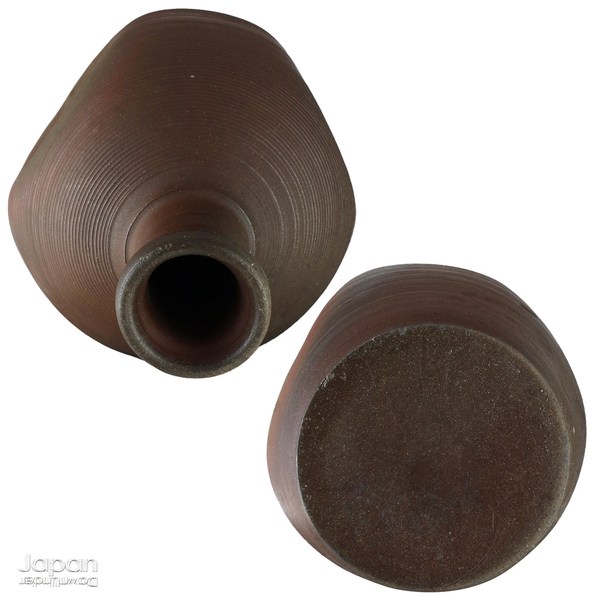 Add depth and story to your interior with this striking Taisho-era Bizen ware sake tokkuri, adorned with Hotei - the cheerful god of happiness, children, and good fortune, and one of Japan’s beloved Seven Lucky Gods. More than just a vessel, this antique bottle is a captivating example of Japanese folk craftsmanship, equally compelling as a sculptural display piece or a uniquely soulful vase.