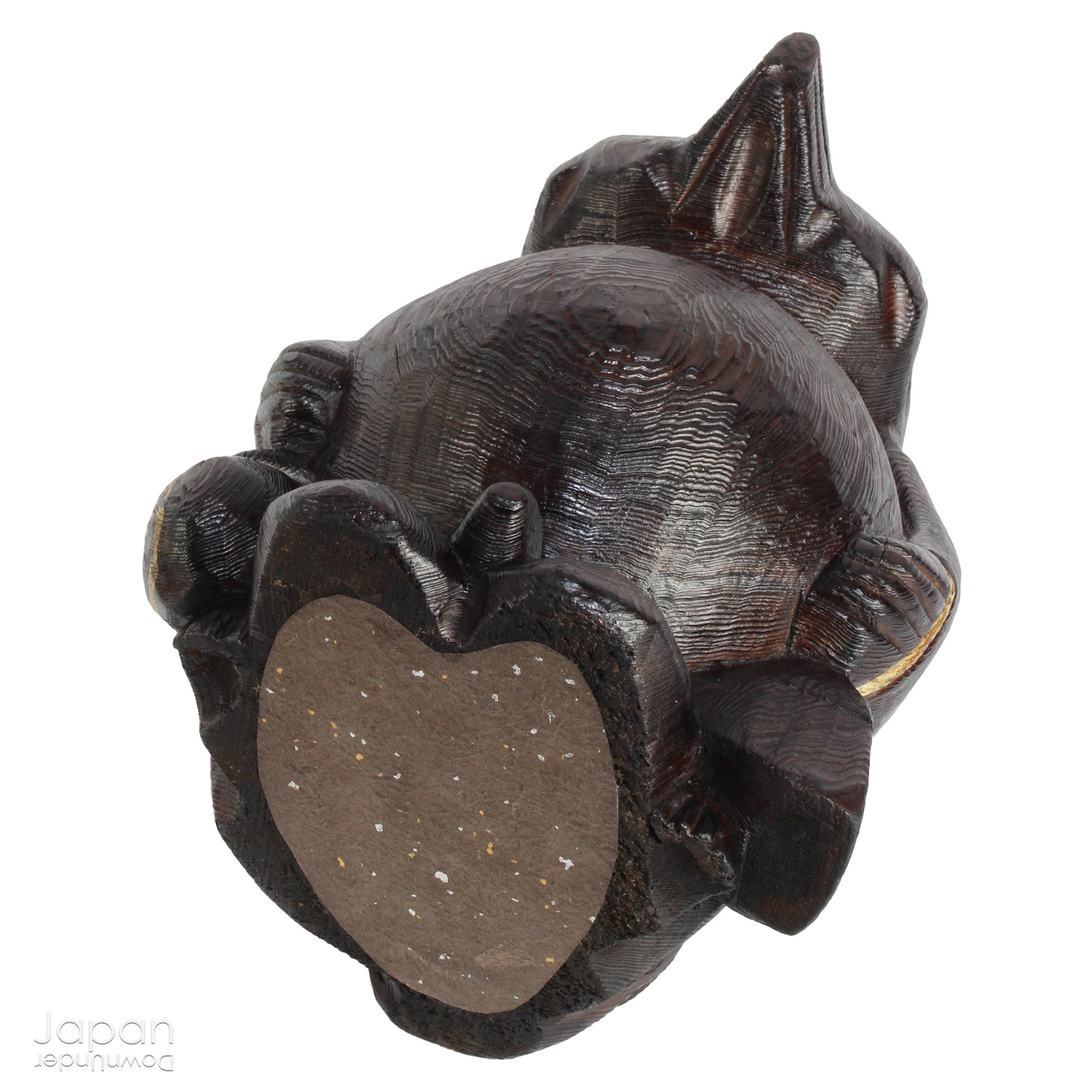 Bring home a delightful piece of traditional Japanese folk art with this exceptionally rare and impressively large antique wooden tanuki -  a beloved symbol of good luck, prosperity, and playful mischief in Japanese culture.