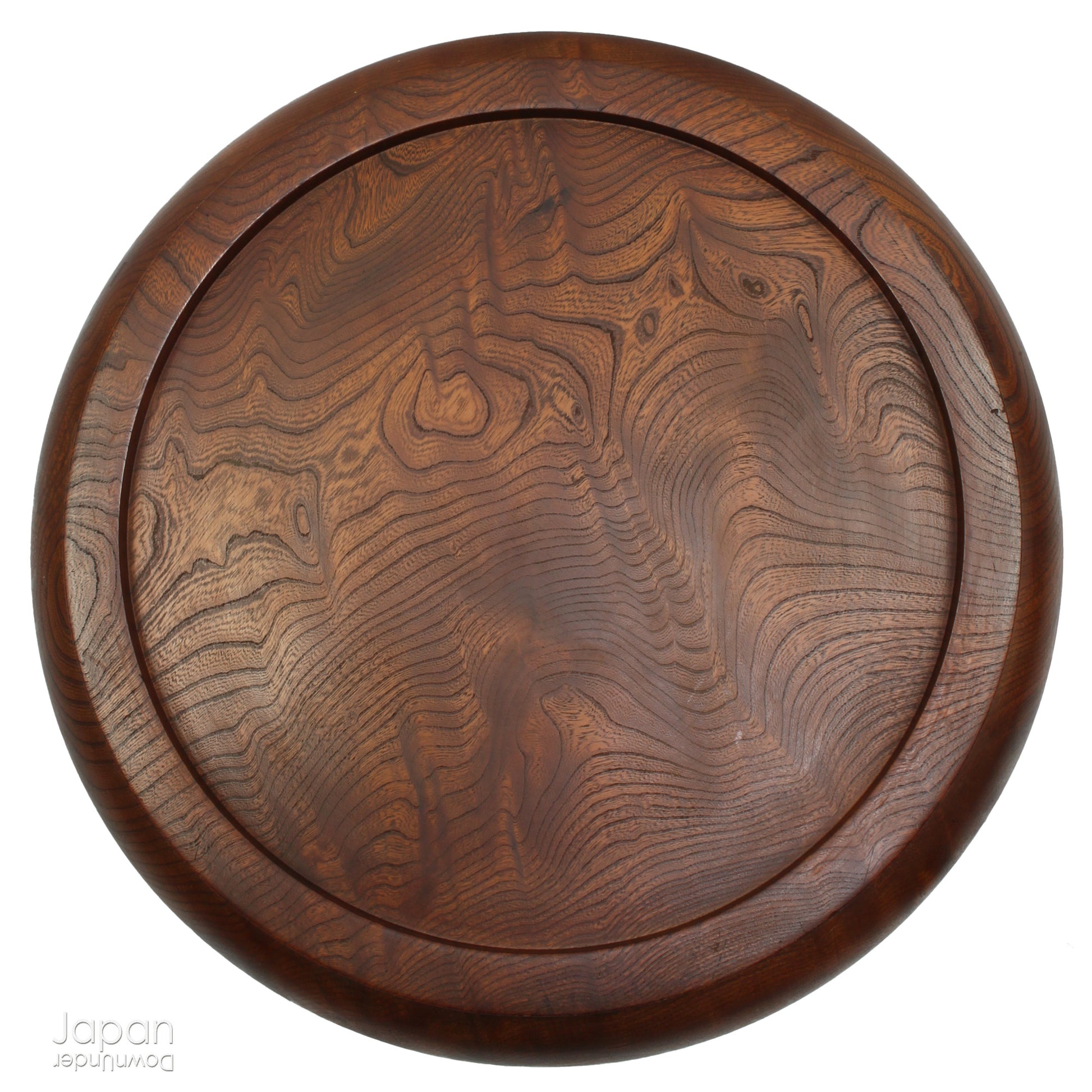 Bring timeless beauty and refined craftsmanship into your home with this very large antique tea tray - a striking piece perfect for tea ceremonies or as a unique decorative accent. Hand-carved from a single cross-section of high-quality zelkova (keyaki) wood, this tray seamlessly blends function and artistry, making it a standout addition to any setting.