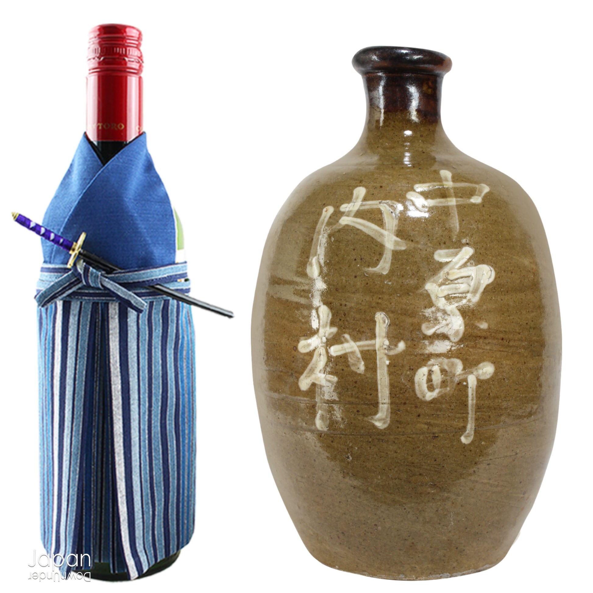 Uncover the charm and eco-conscious history of this 1900s vintage stoneware sake bottle, a one-of-a-kind treasure once used for both the purchase and storage of sake. Perfect for sake enthusiasts, collectors, or anyone looking to add a unique and sustainable piece to their collection, this bottle is a rare find that won’t last long!