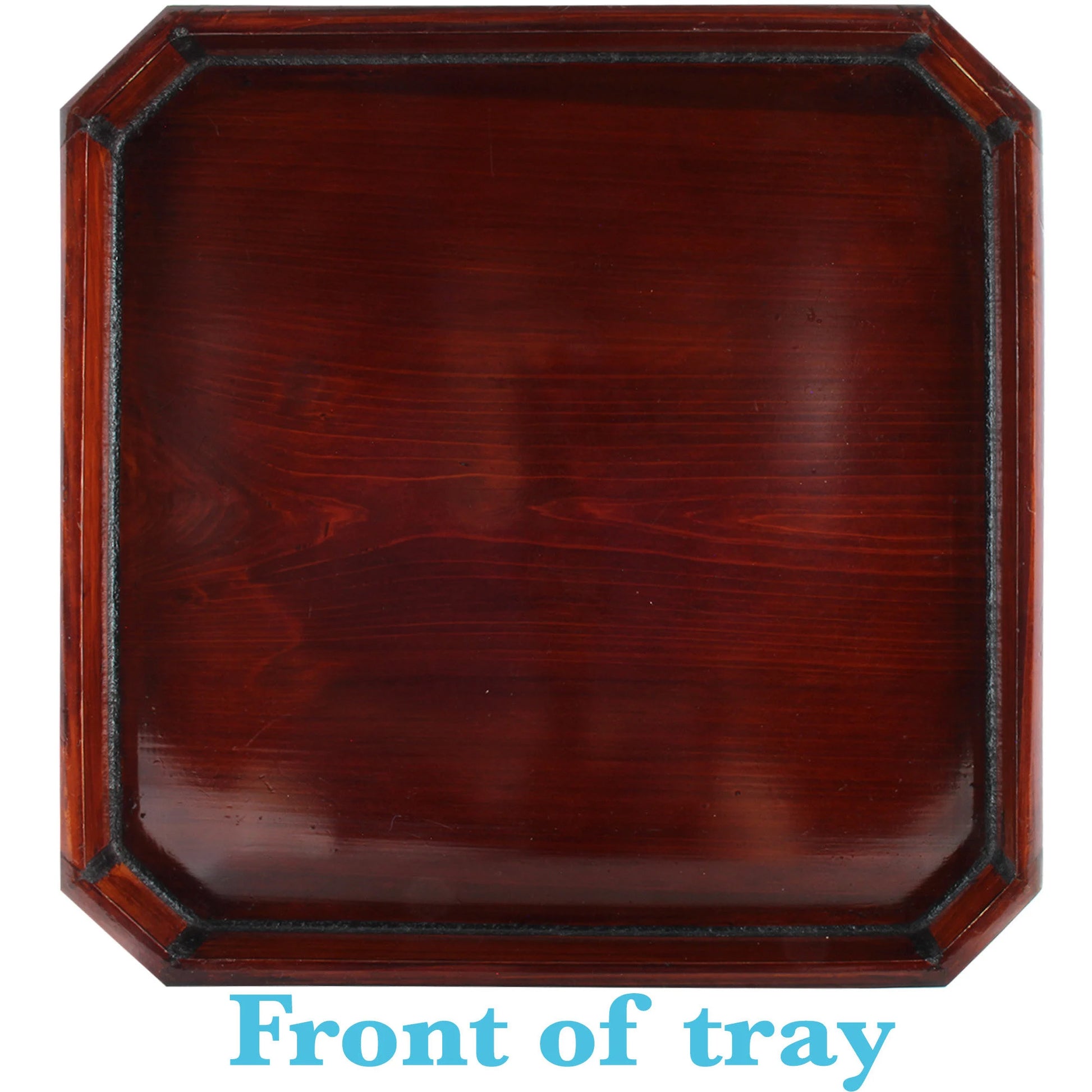Infuse your space with refined charm through this glossy vintage Japanese lacquer tray - an exquisite fusion of traditional artistry and modern design. Poised gracefully on sculptural walnut shell legs, this distinctive piece is both functional and decorative, perfect for serving or showcasing your cherished treasures.