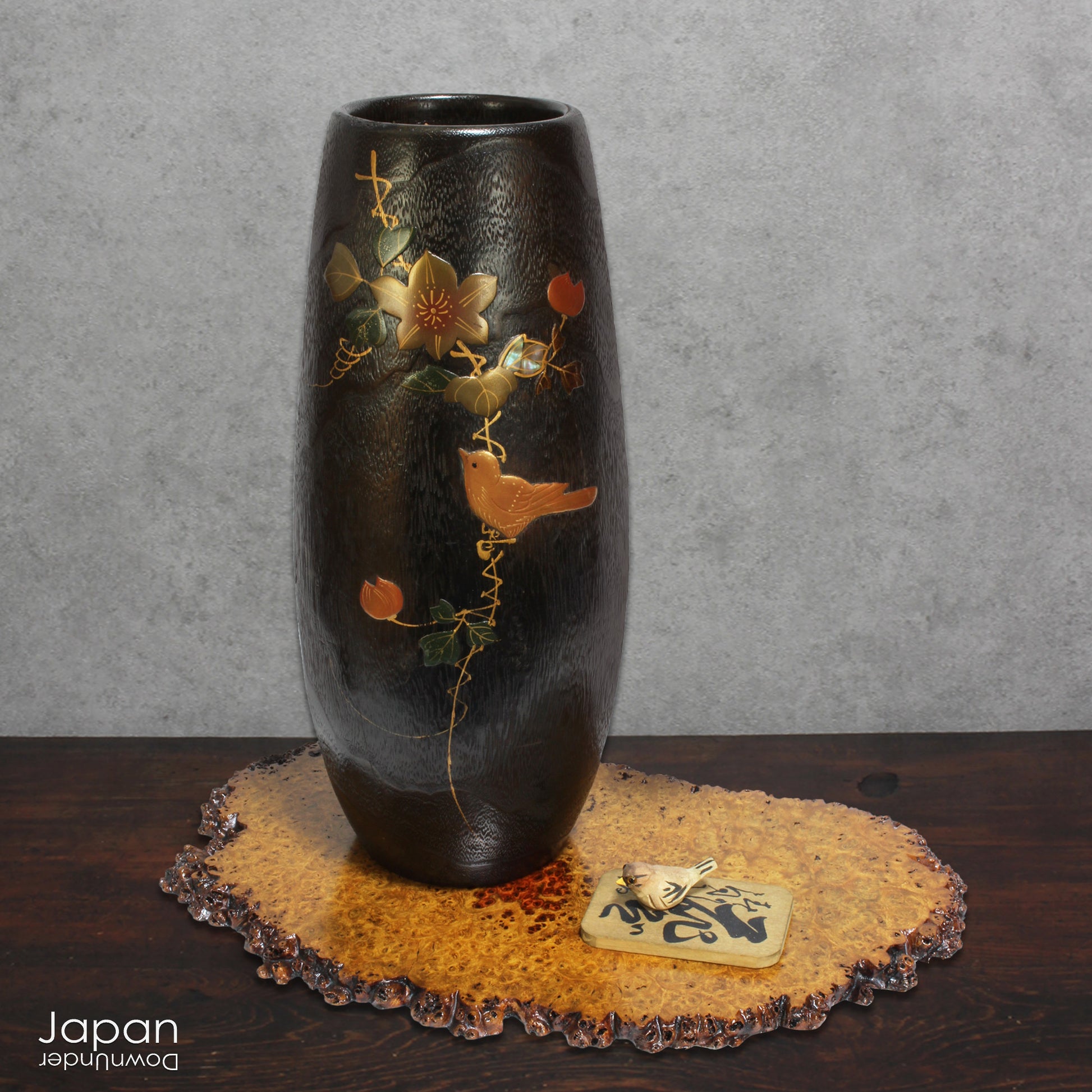 Bring timeless elegance and natural beauty into your space with this exquisite stand, handcrafted from rare burled Chinese quince wood. Designed to showcase bonsai, suiseki viewing stones, treasured ornaments, or seasonal flower arrangements, this piece adds a refined touch to any setting.