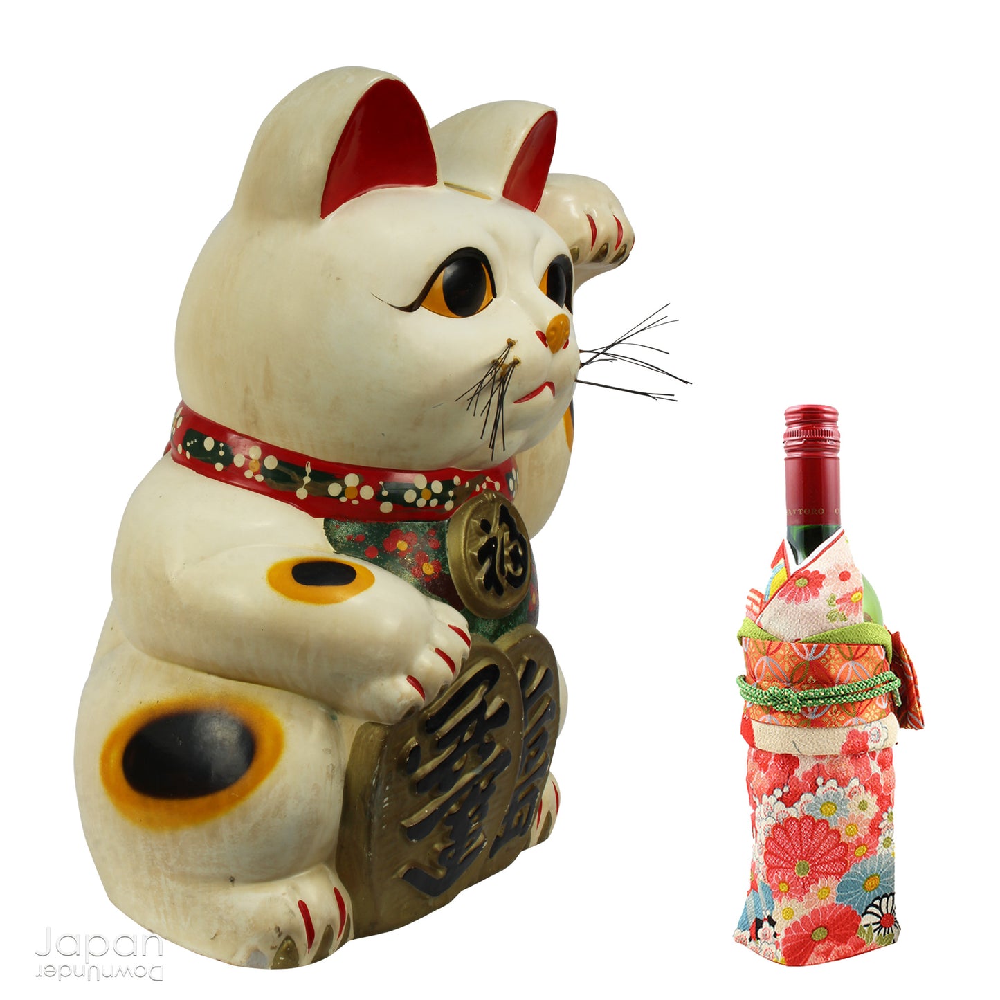 Invite good fortune and wealth into your home or business with this stunning, oversized white Maneki Neko, the iconic Japanese "lucky cat." With a rich history steeped in tradition, this unique piece isn’t just a collector’s item -it’s a symbol of prosperity, positive energy, and timeless charm.
