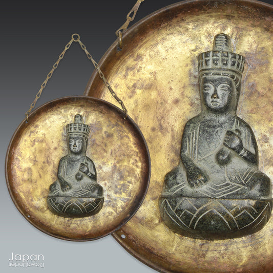 Add a touch of serenity to your space with this wonderful, one-of-a-kind,  upcycled vintage amulet. The beautiful hanging plaque features a Kannon who helps remove hardship from your life.