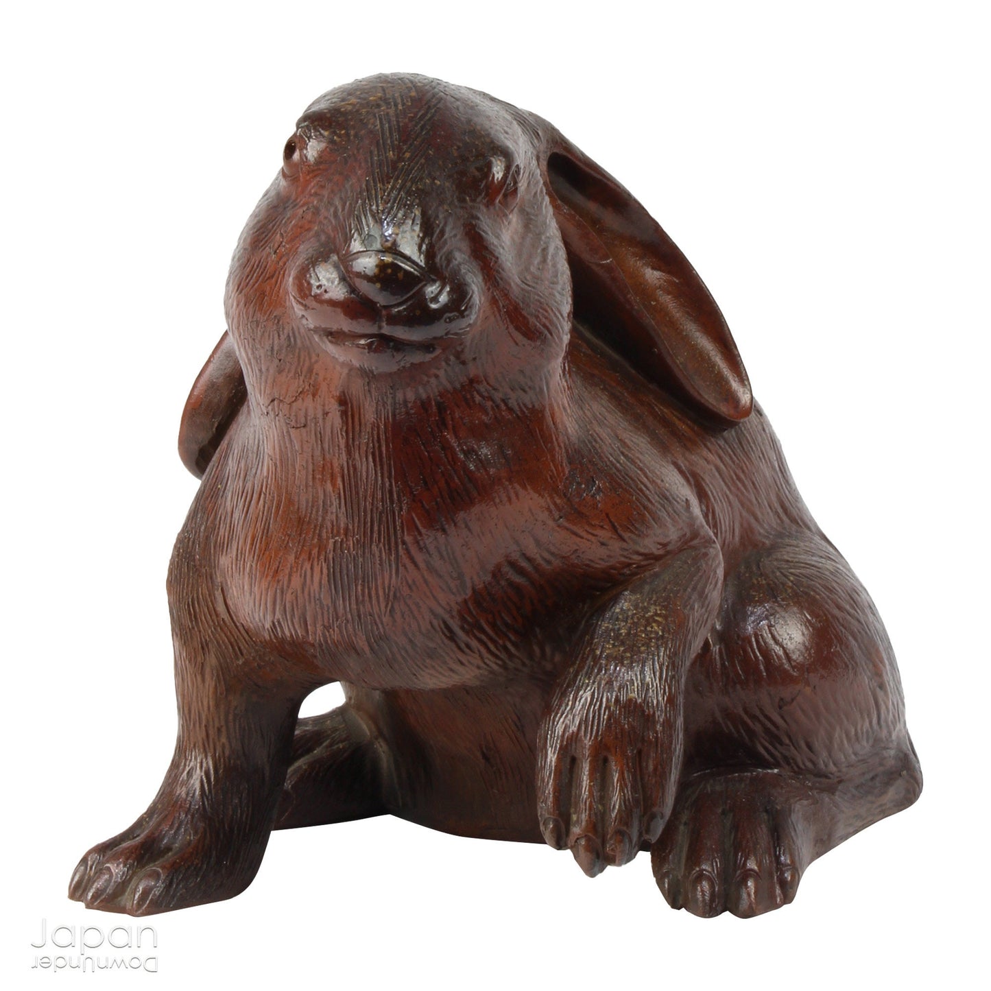 Step back in time with this wonderful Meiji era Bizen rabbit sculpture, a rare treasure that brings the essence of Japanese artistry into your home. This beautifully minimalist figure radiates rustic charm, effortlessly enhancing any room with its unique character and craftsmanship. Perfect for art collectors, enthusiasts, or anyone who appreciates the beauty of history captured in ceramic form.