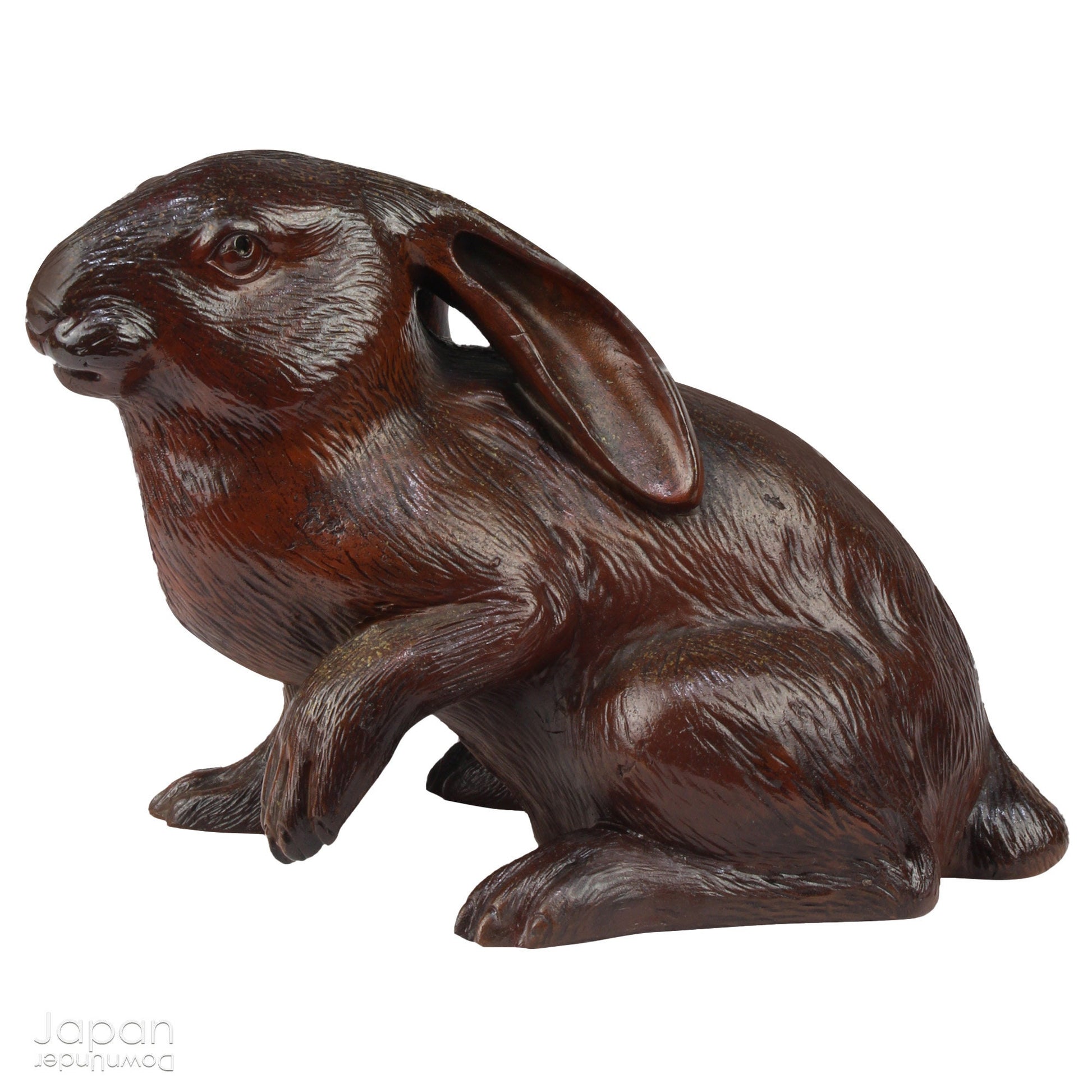 Step back in time with this wonderful Meiji era Bizen rabbit sculpture, a rare treasure that brings the essence of Japanese artistry into your home. This beautifully minimalist figure radiates rustic charm, effortlessly enhancing any room with its unique character and craftsmanship. Perfect for art collectors, enthusiasts, or anyone who appreciates the beauty of history captured in ceramic form.